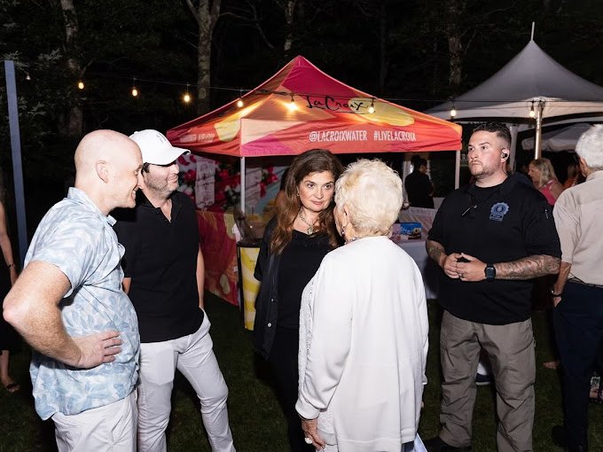 Alex Guarnaschelli with Security from McCall Risk Group in Hamptons