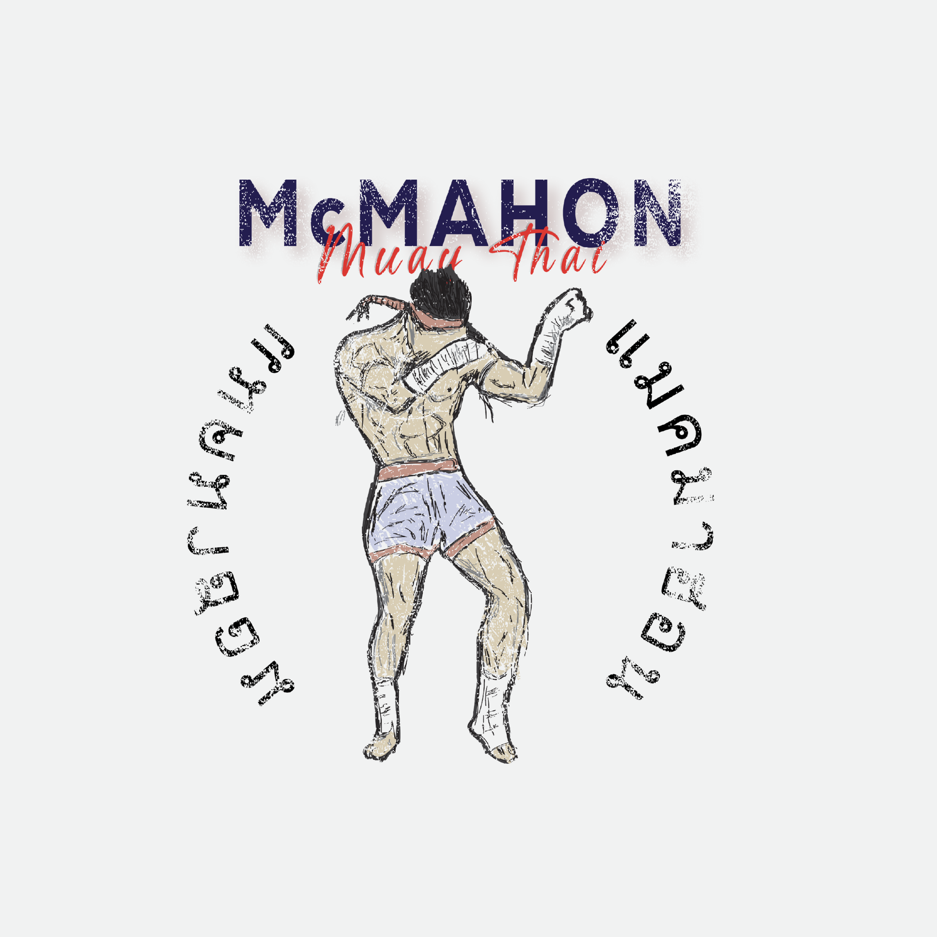 Muay Thai fighter sketch