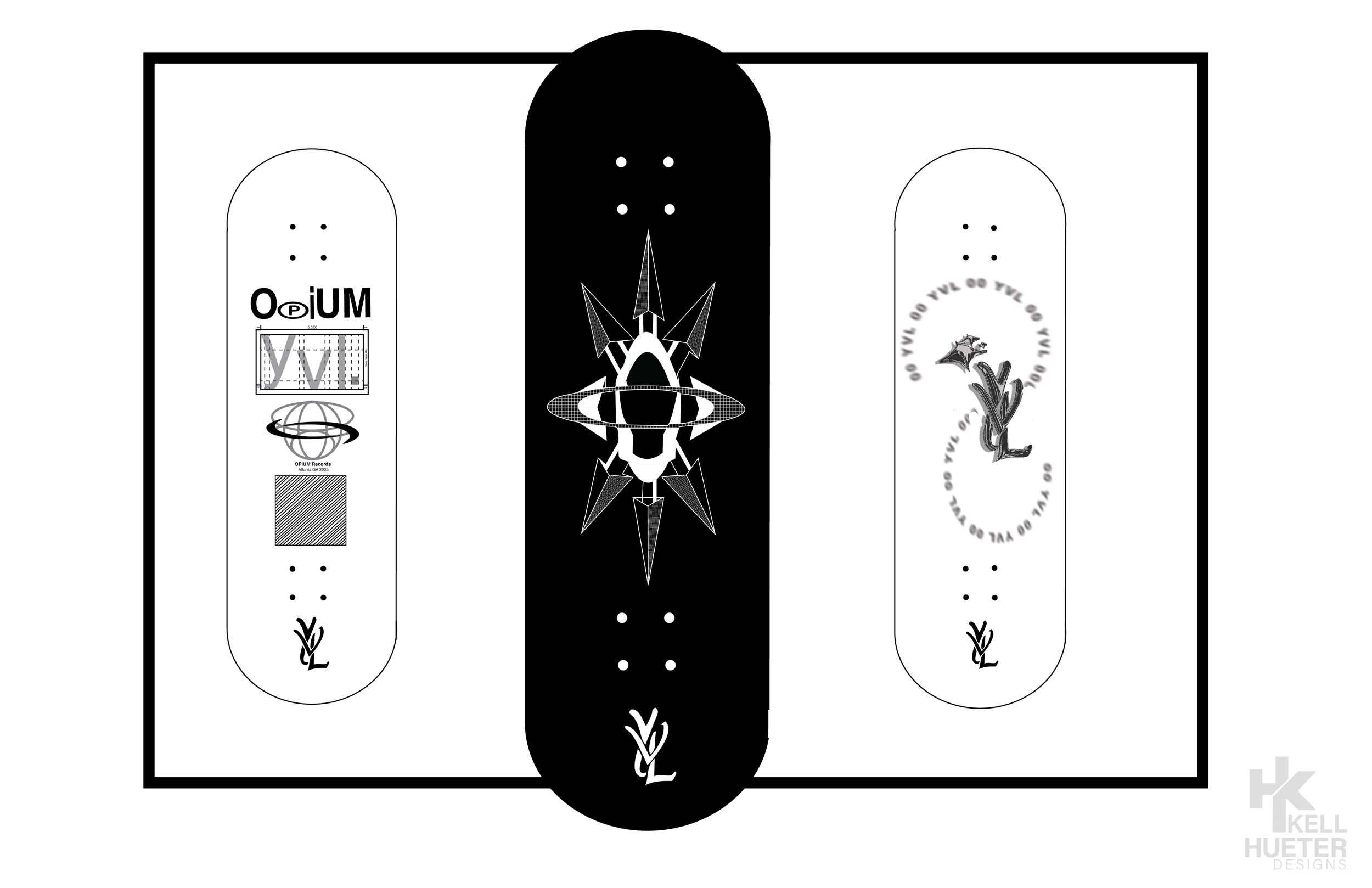 YVL skateboard set