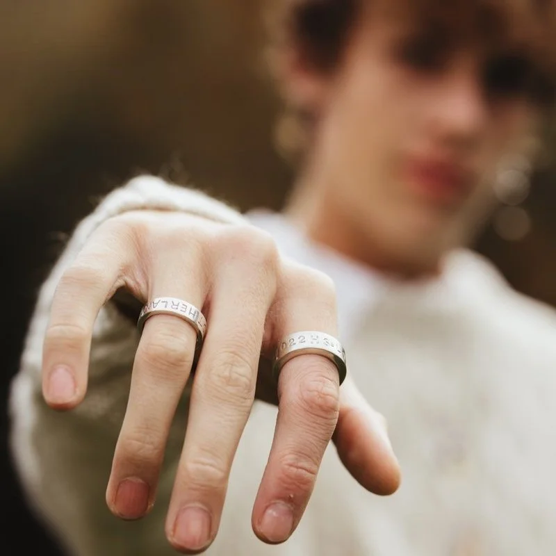 Sterling silver and gold plated rings, Bath