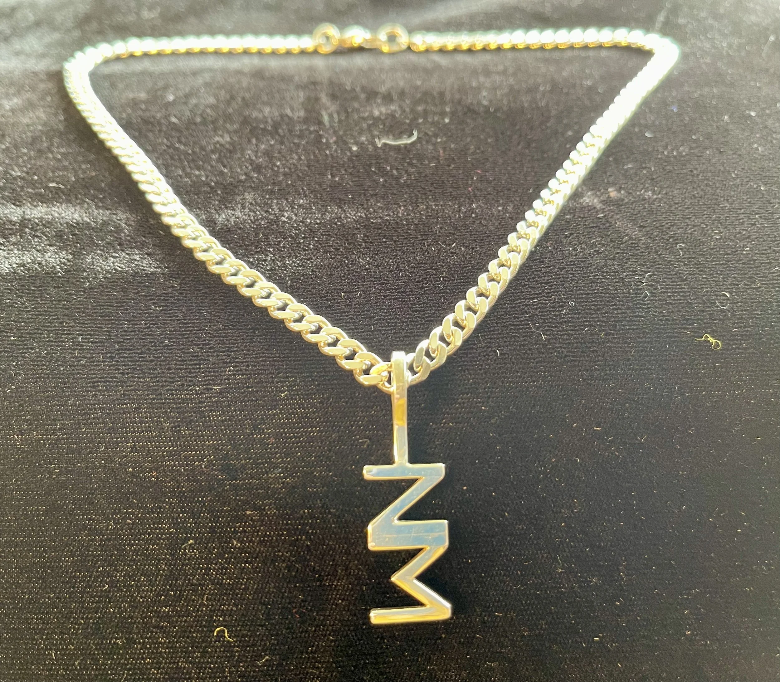 Gold initial necklace