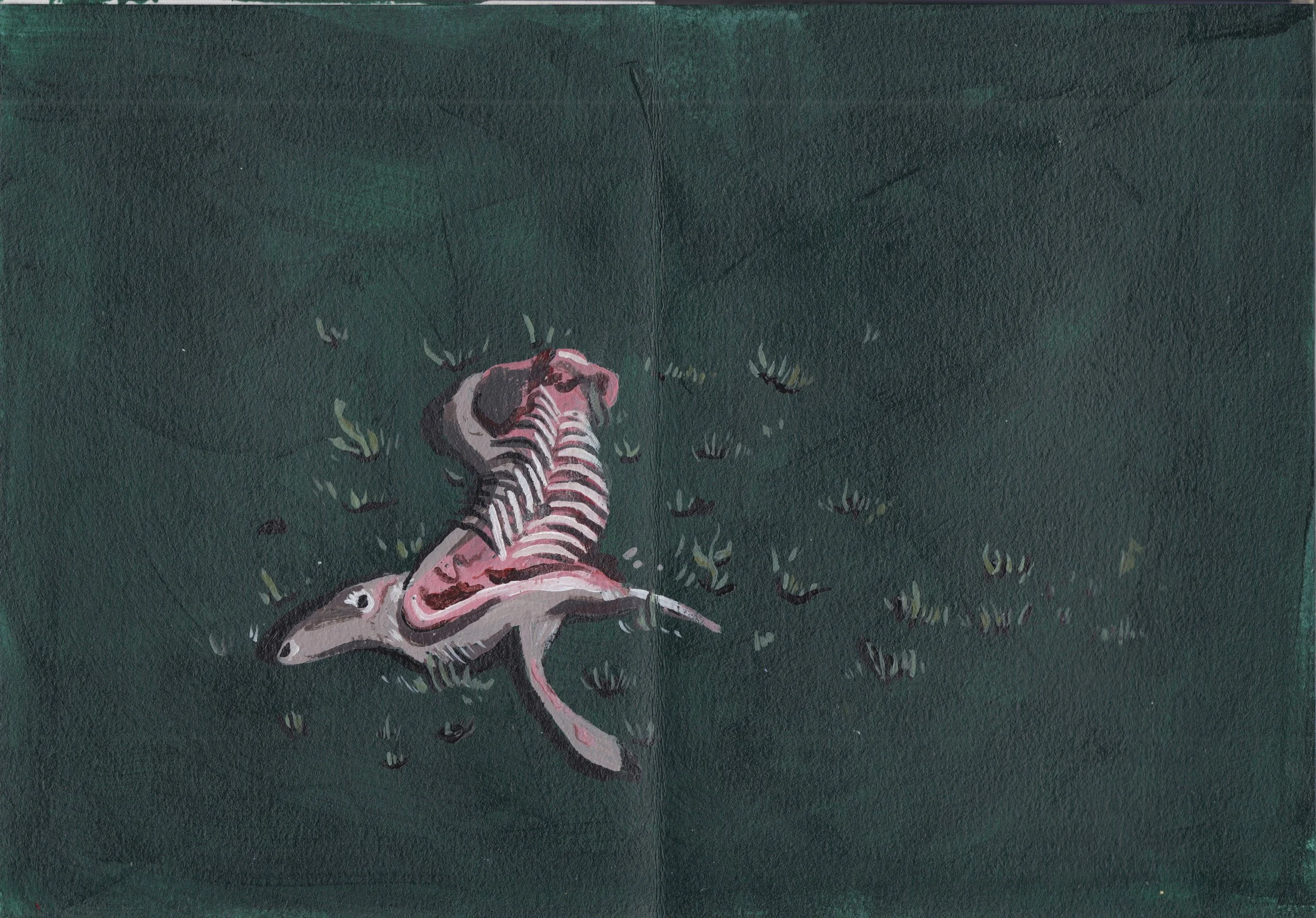 acrylic on paper, 2022