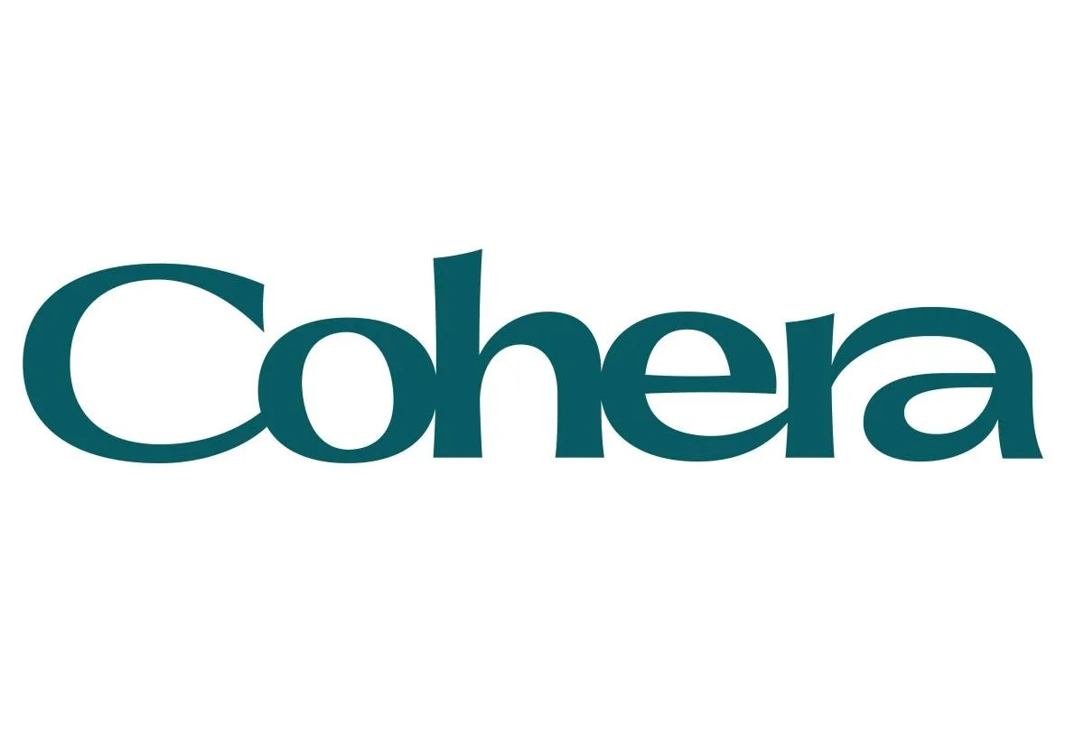 The word 'Cohere' written in bold, dark teal font on a white background.