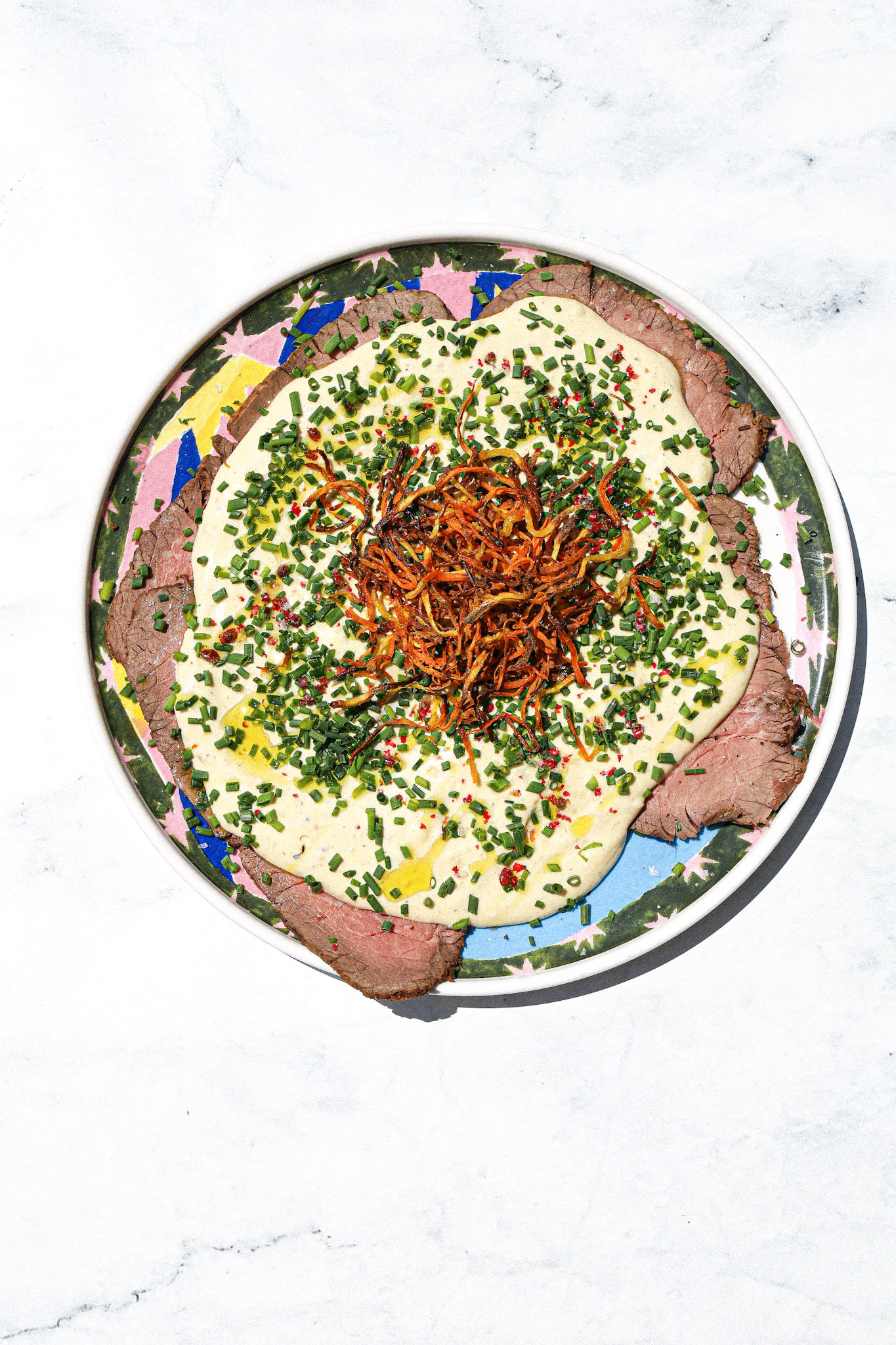 Roast beef, horseradish cream, sweet potato crisps — Jenny's Table