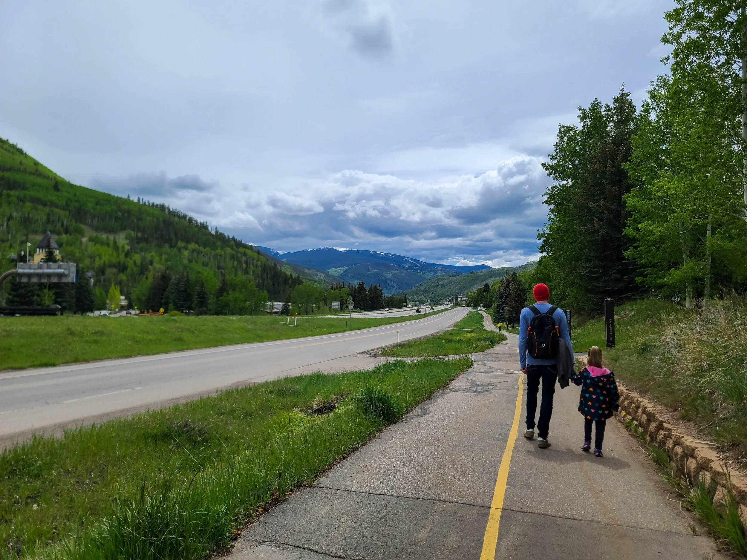 Walk path to Red Sandstone Park Vail Colorado