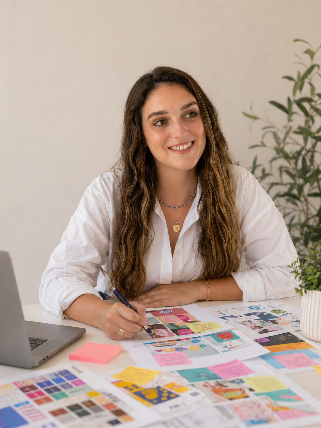 Graphic designer in Atlanta proofing print design