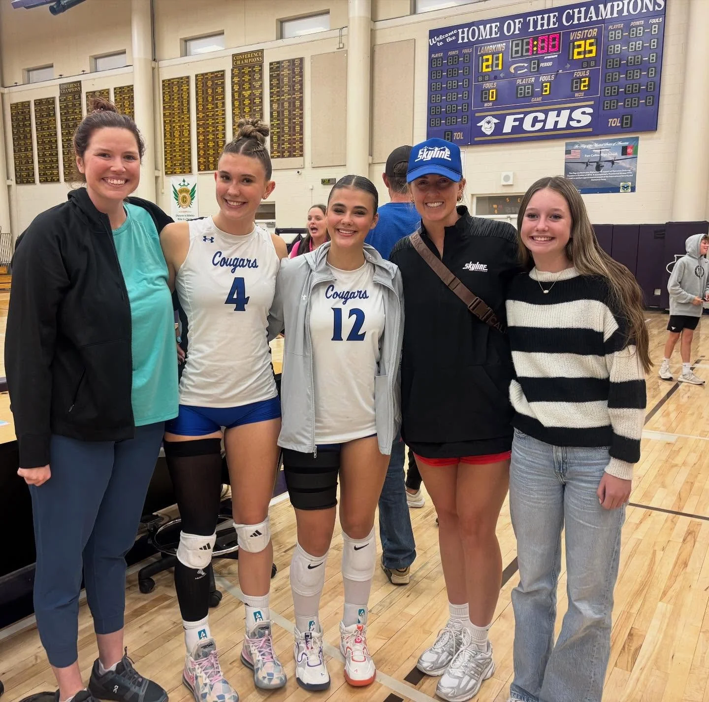 Skyline reppin at the @rcs.cougar.volleyball match tonight!!
