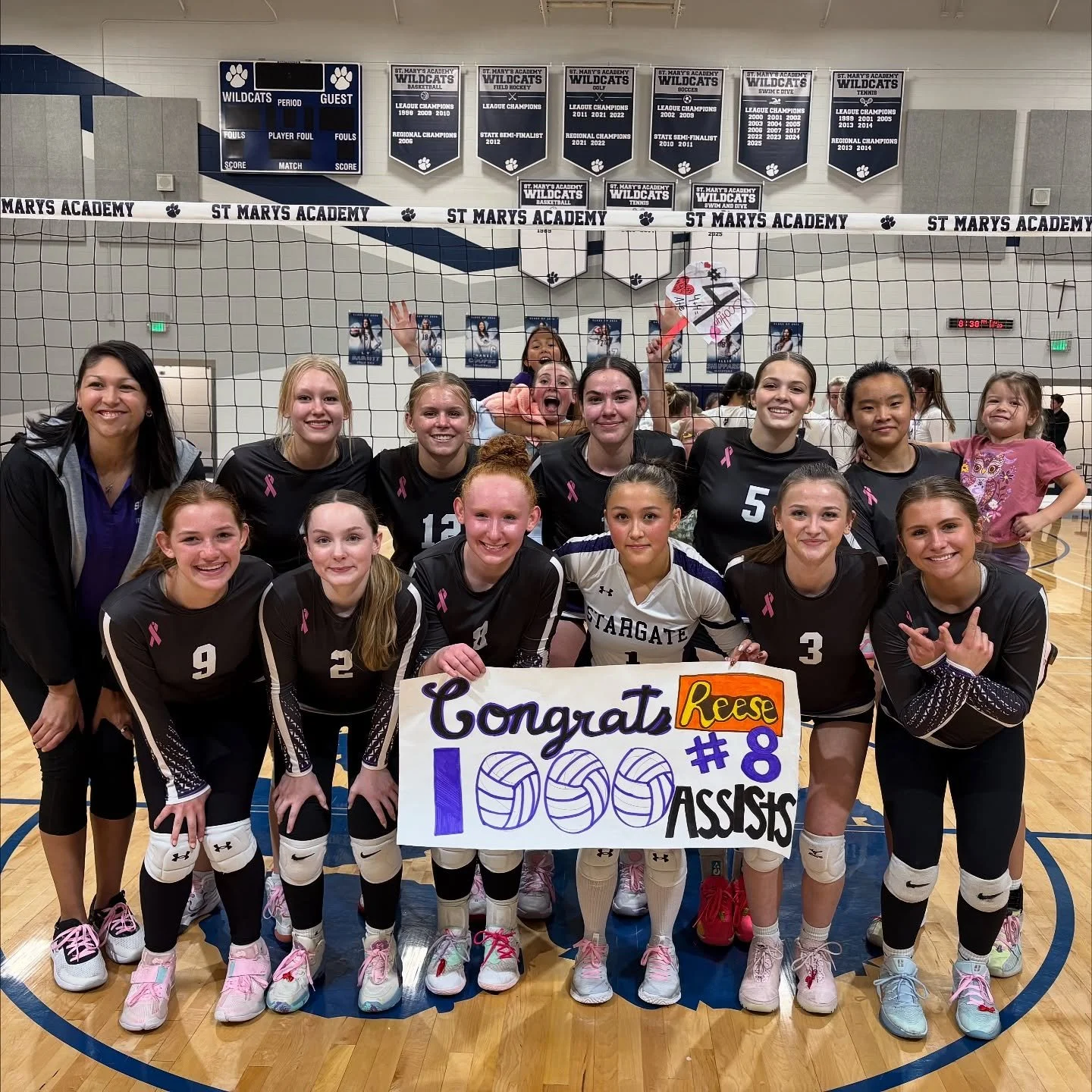 Congrats at 16 Royal setter Reese White on 1000 Assists!!
