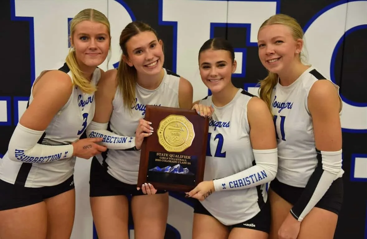 Congrats to 16 Royal - Royce Eastin and 17 Royal - Brooklyn Diepersloot, Sadie Whyard &amp; Tatum Highstreet on winning the @chsaa 3A Region 2 regional! Good luck at state!! Go Skyline💙🖤