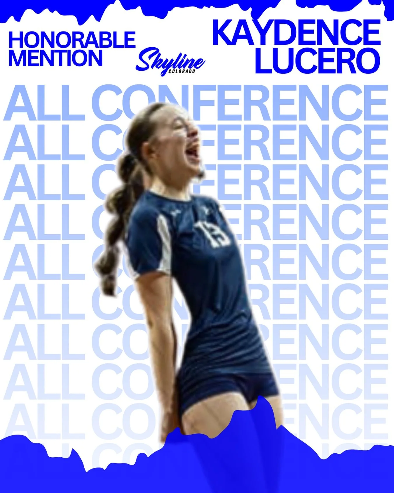 CONGRATS to 17 Royal athlete Kaydence Lucero for being named Honorable Mention All Conference!!