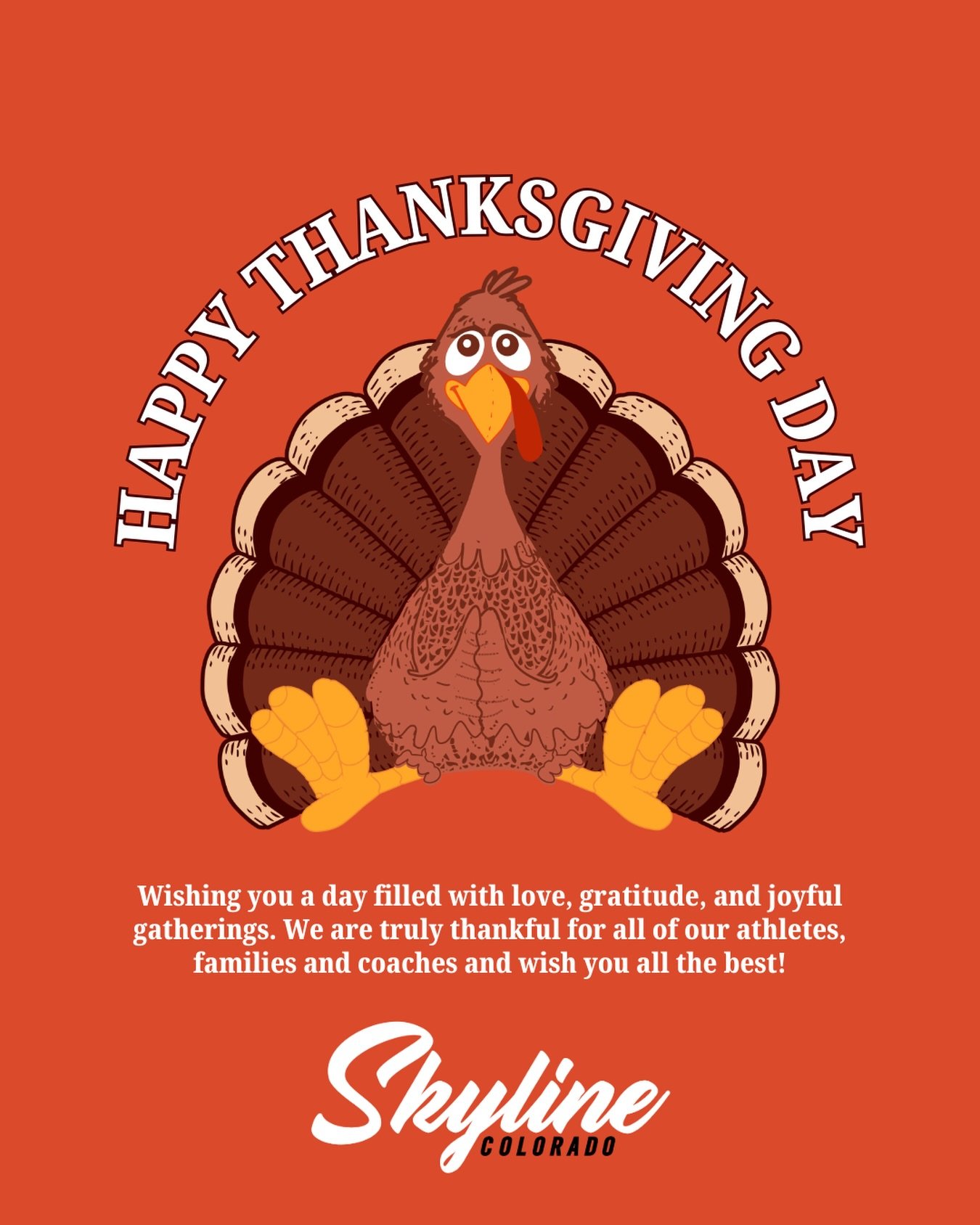 ℍ𝕒𝕡𝕡𝕪 𝕋𝕙𝕒𝕟𝕜𝕤𝕘𝕚𝕧𝕚𝕟𝕘!

Wishing you a day filled with love, gratitude, and joyful gatherings. We are truly thankful for all of our athletes, families and coaches and wish you all the best!

💙Colorado Skyline🖤