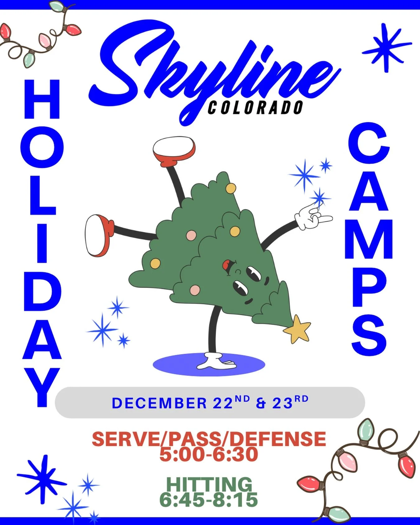 🅗🅞🅛🅘🅓🅐🅨 🅒🅐🅜🅟🅢

December 22nd and 23rd

Serve/Pass/Defense 5-6:30pm
Hitting 6:45-8:15pm

Link in bio to register!