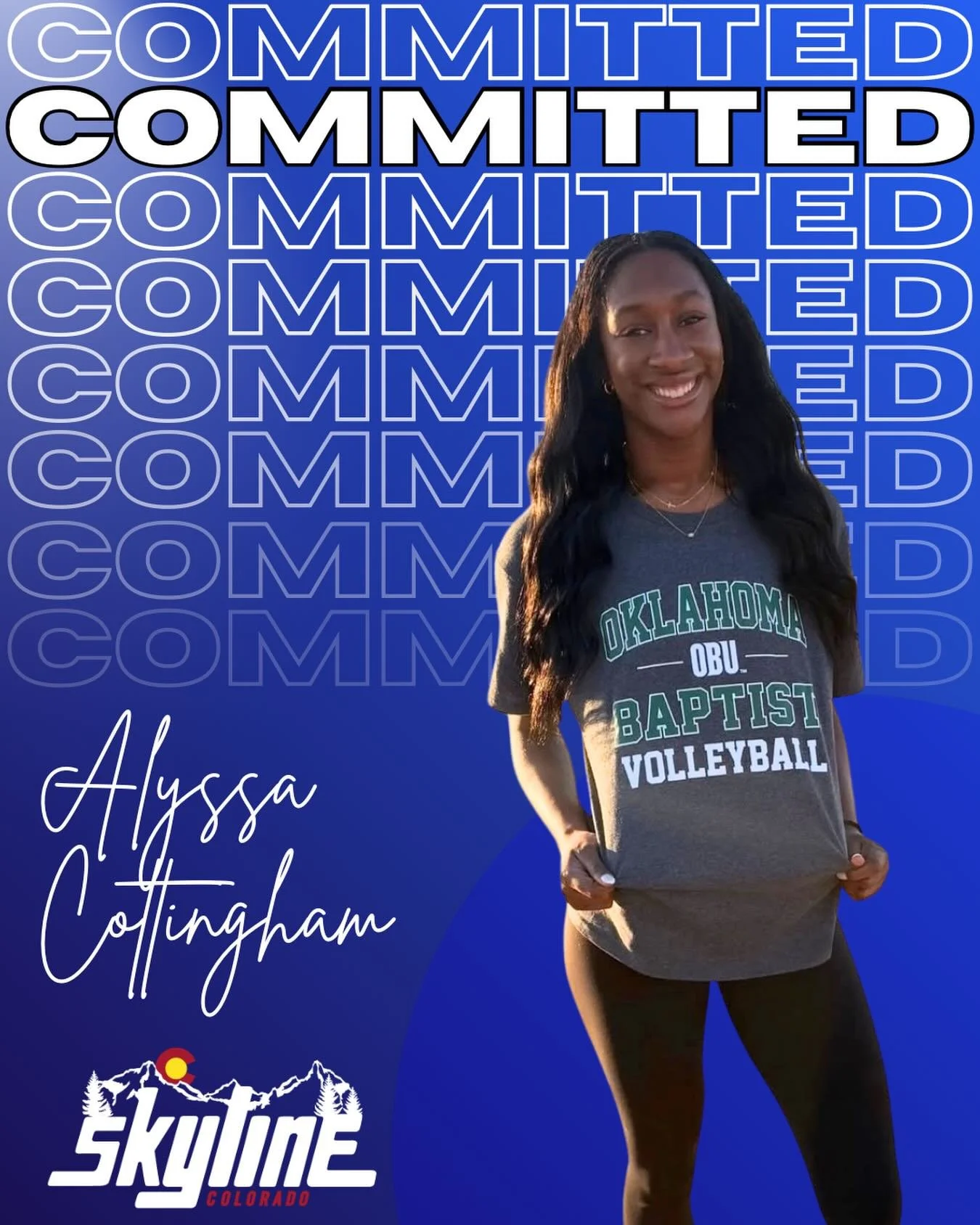 Huge congrats to 18 Royal athlete Alyssa Cottingham on committing to Oklahoma Baptist University! Go Bisons 💚🦬