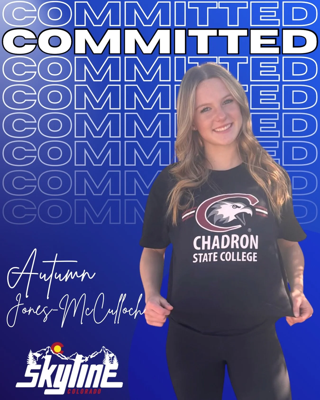 Congratulations to 17 Royal athlete Autumn Jones-McCulloch on her commitment to Chadron State College!! Go Eagles 🦅🤍