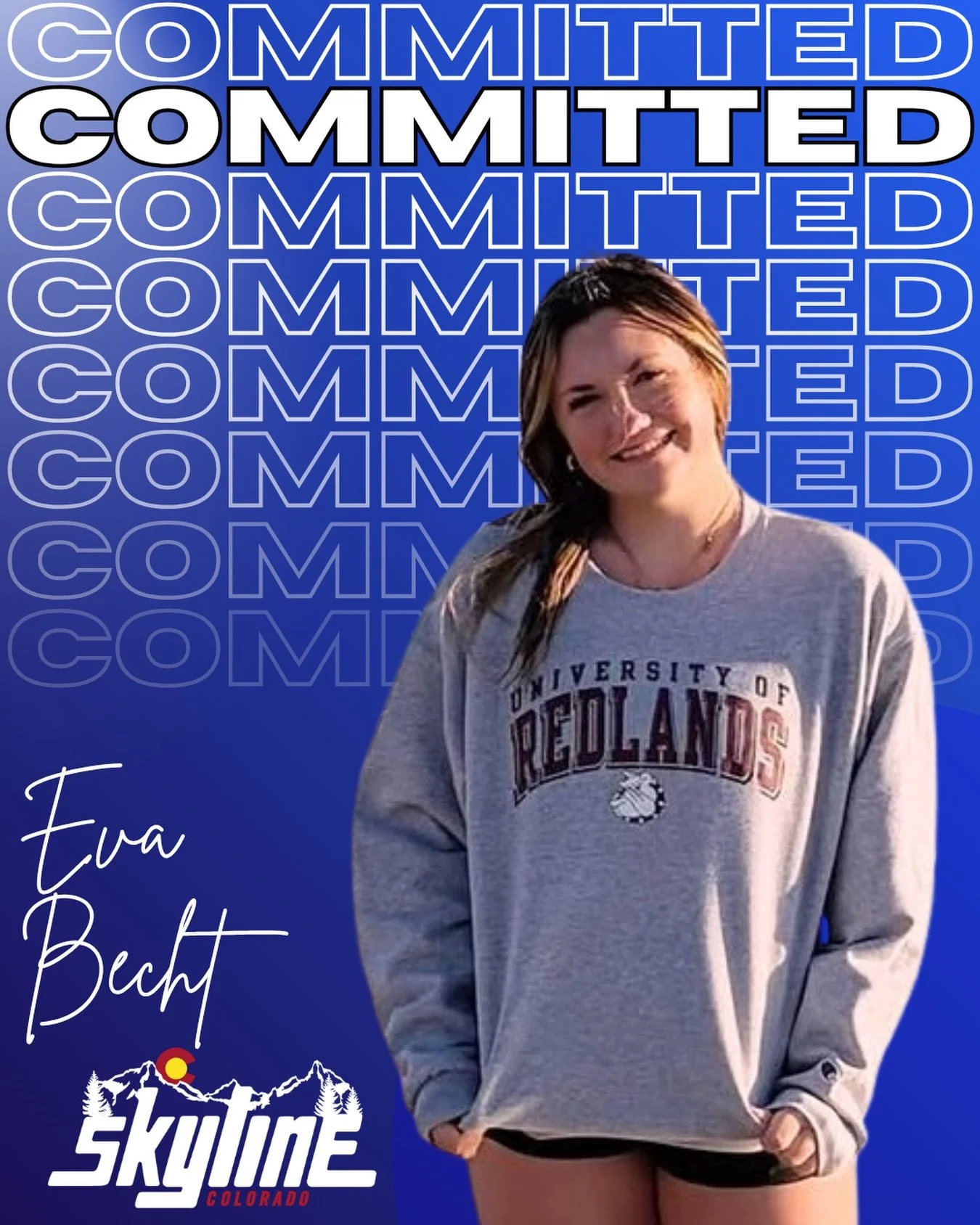 Congratulations to 18 Royal athlete Eva Becht on her commitment to University of Redlands! Go Bulldogs🐾💙
