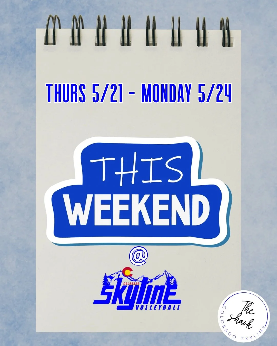 📣 Open Gym &amp; Lesson Schedule 📣

Open Gyms are a key part of the evaluation process for our 2026&ndash;27 Colorado Skyline club teams! We have our open gym schedule updated through June. We also have lesson availability throughout May!💙

Colora