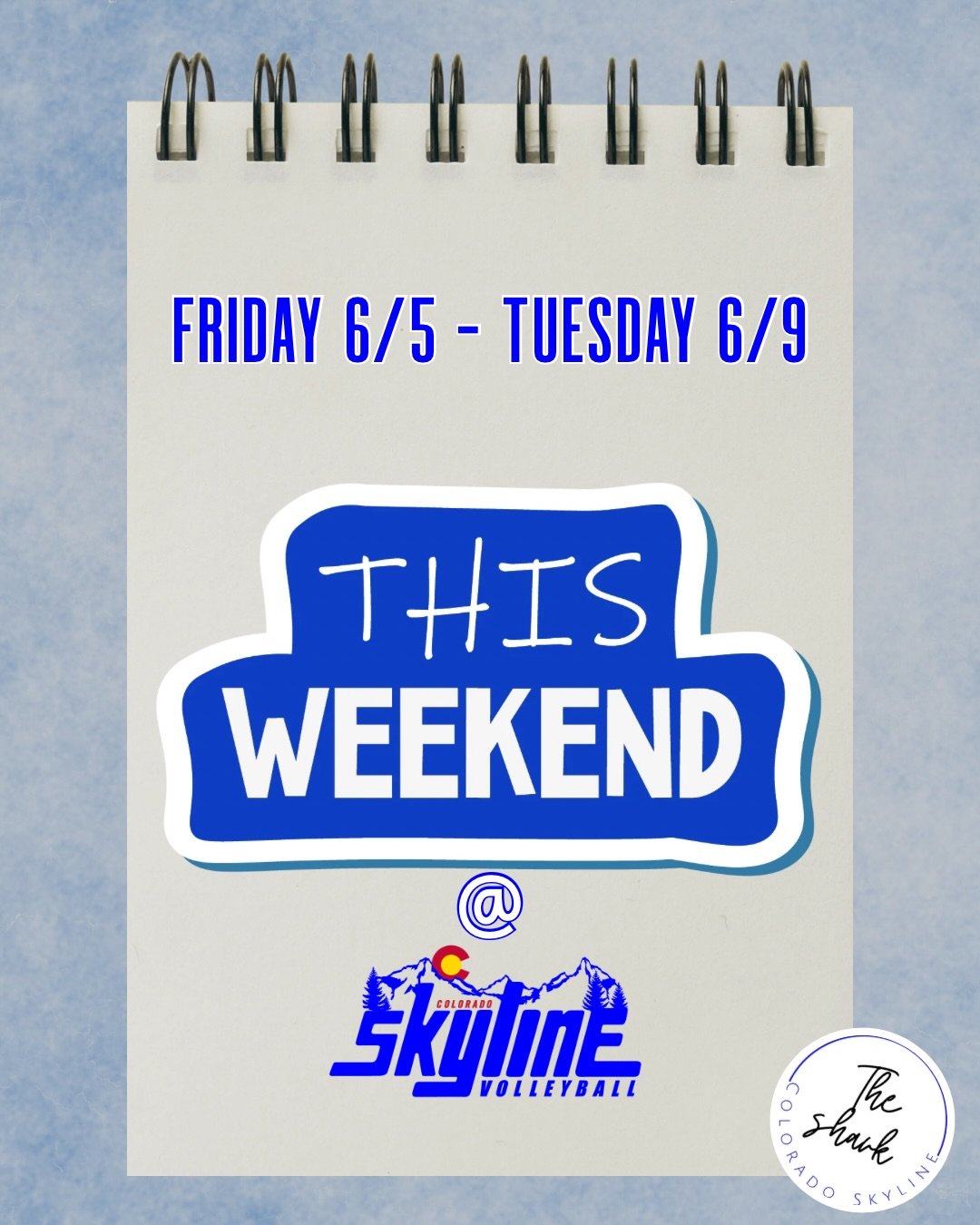 📣 Open Gym &amp; Lesson Schedule 📣

Open Gyms are a key part of the evaluation process for our 2026&ndash;27 Colorado Skyline club teams! We have our open gym schedule updated through June. We also have lesson availability throughout June!💙

Color