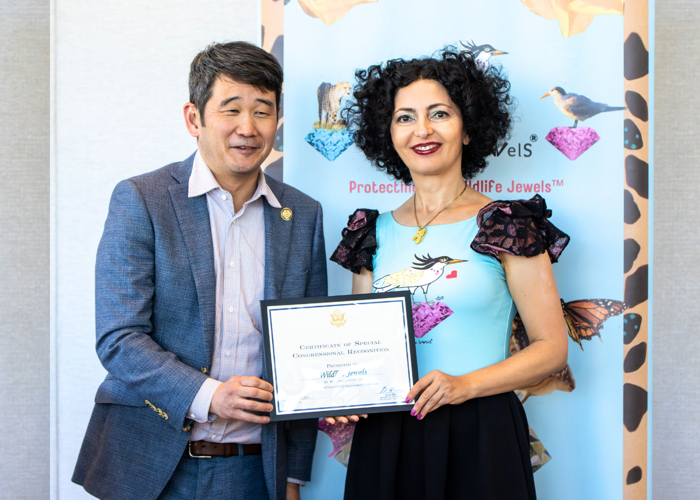 Wildlife Jewels Congressional Certificate
