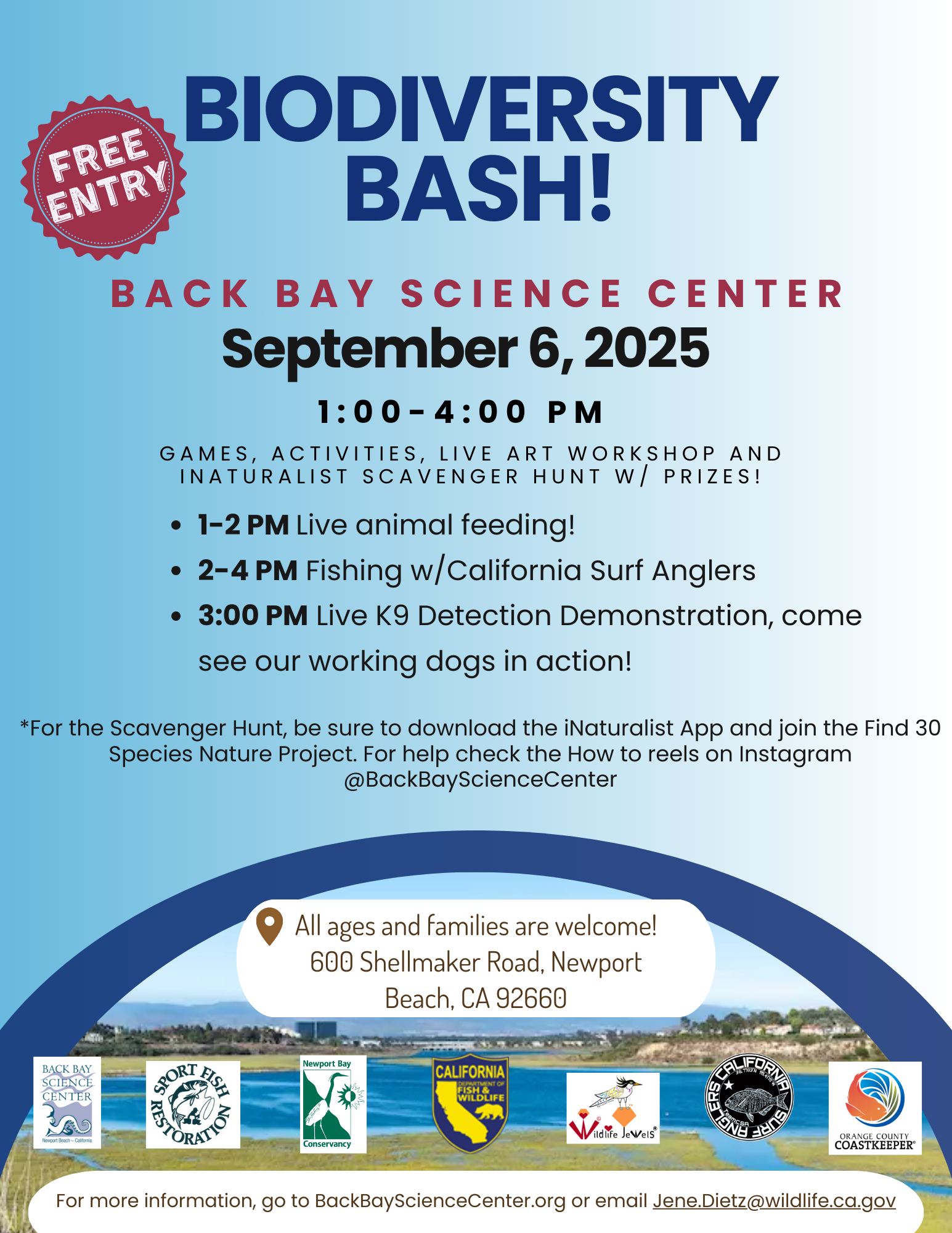 Join us at the Back Bay Science Center’s Biodiversity Bash!