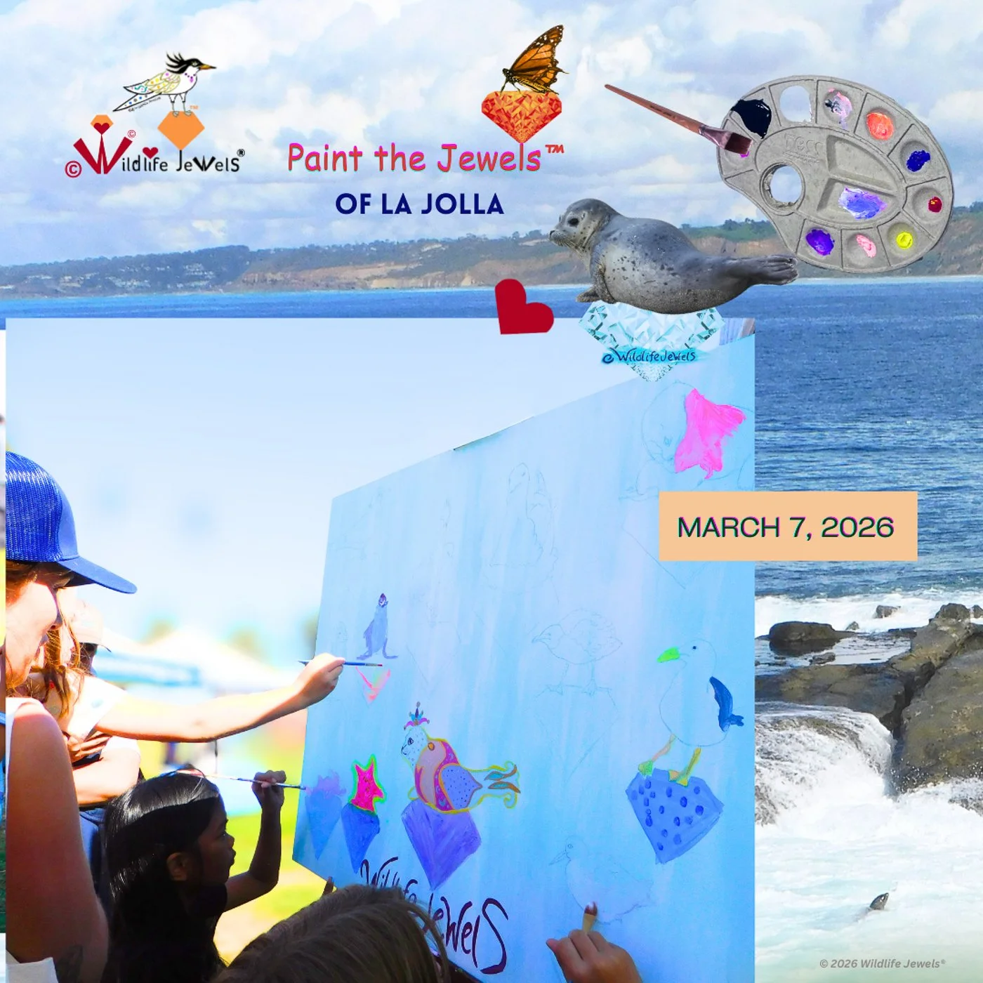 World Wildlife Day "Paint the Jewels" of La Jolla
