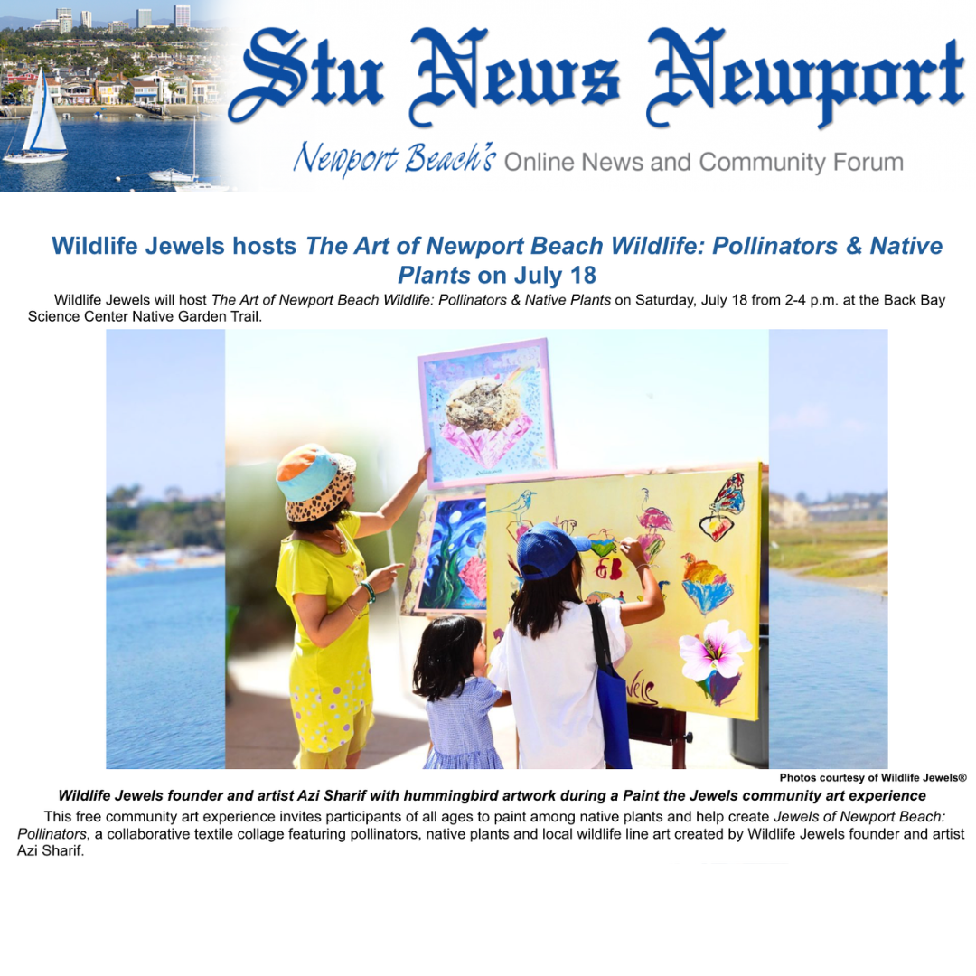 Wildlife Jewels’ The Art of Newport Beach featured in Stu News Newport! ✨🎨🌿