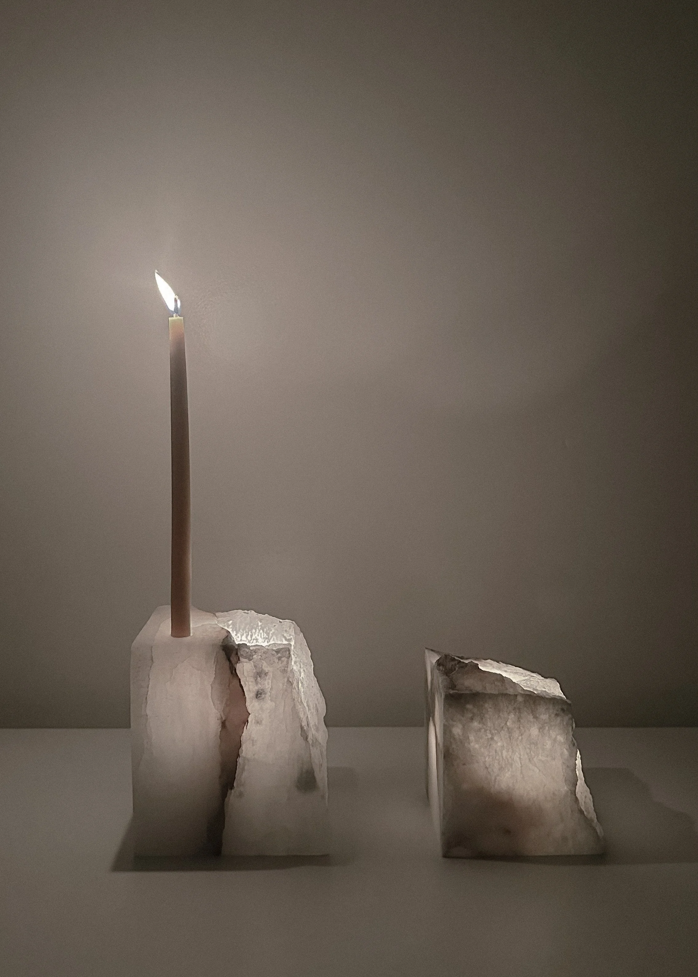 Sarah_Lesher_Alabaster_Candle_Holders_Back_Lit 2.JPG