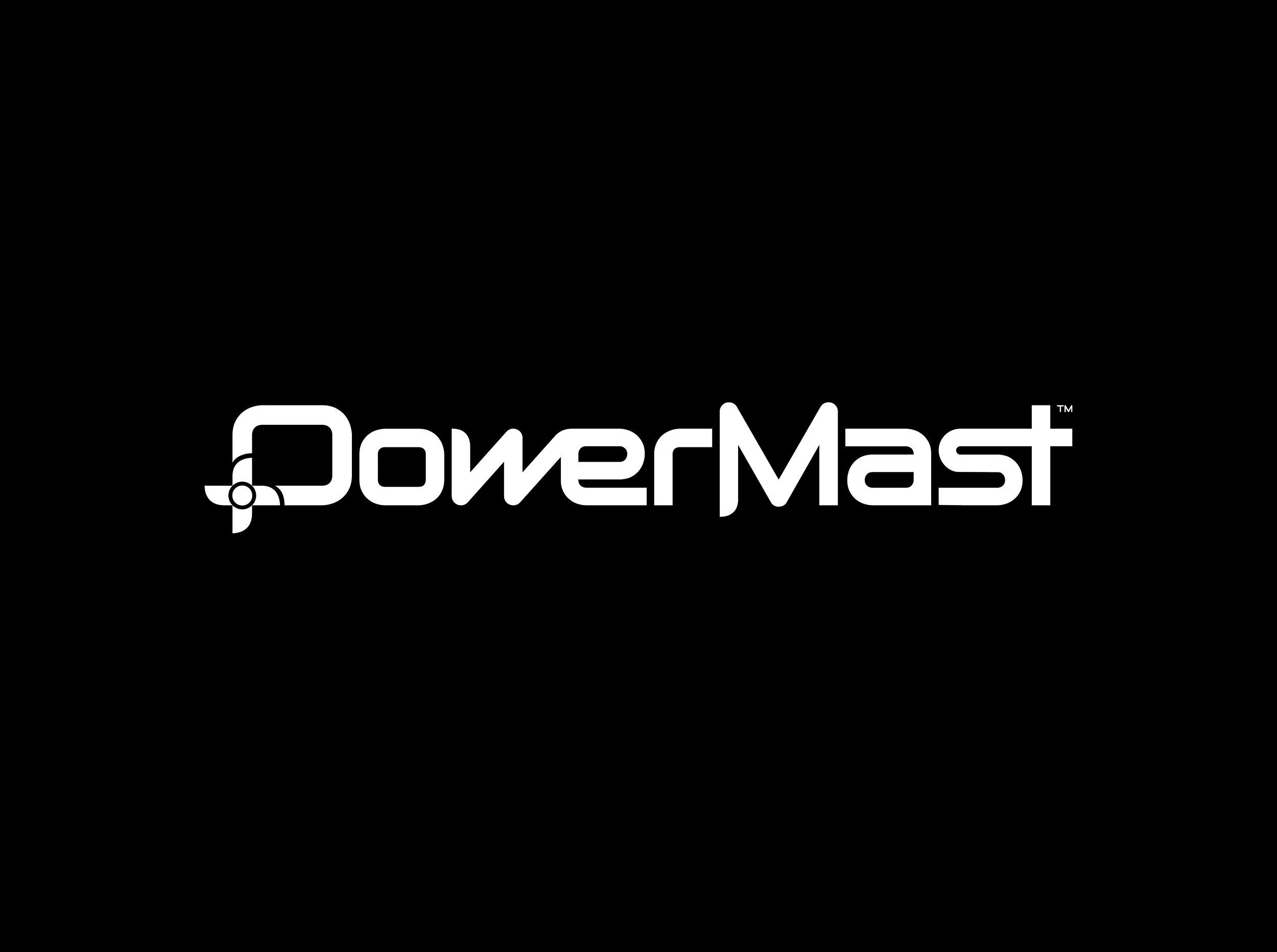 PowerMat logo in white on a black background.