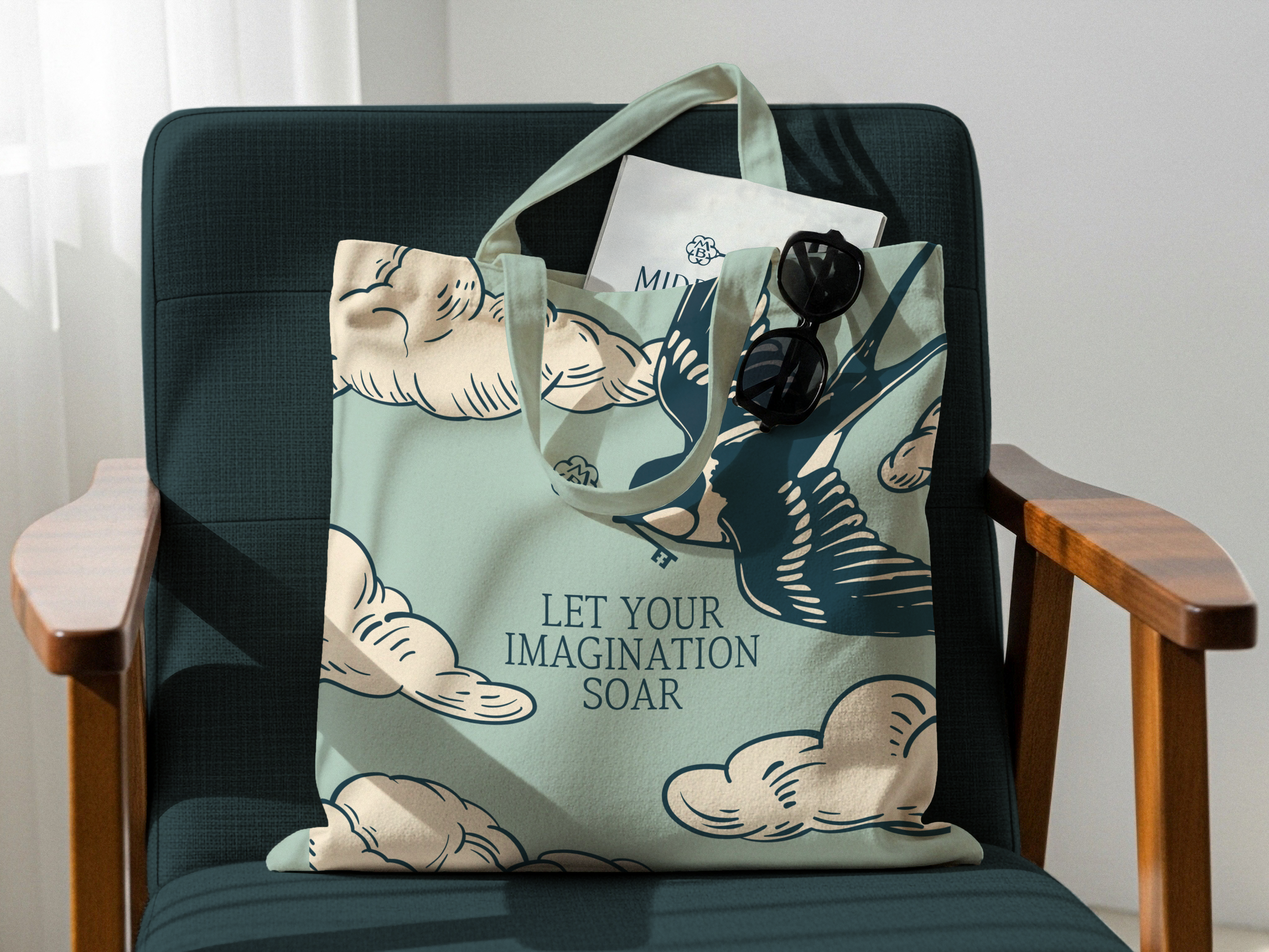 MiddleburgBooks_BookTasting_ToteBagChair_Mockup.png