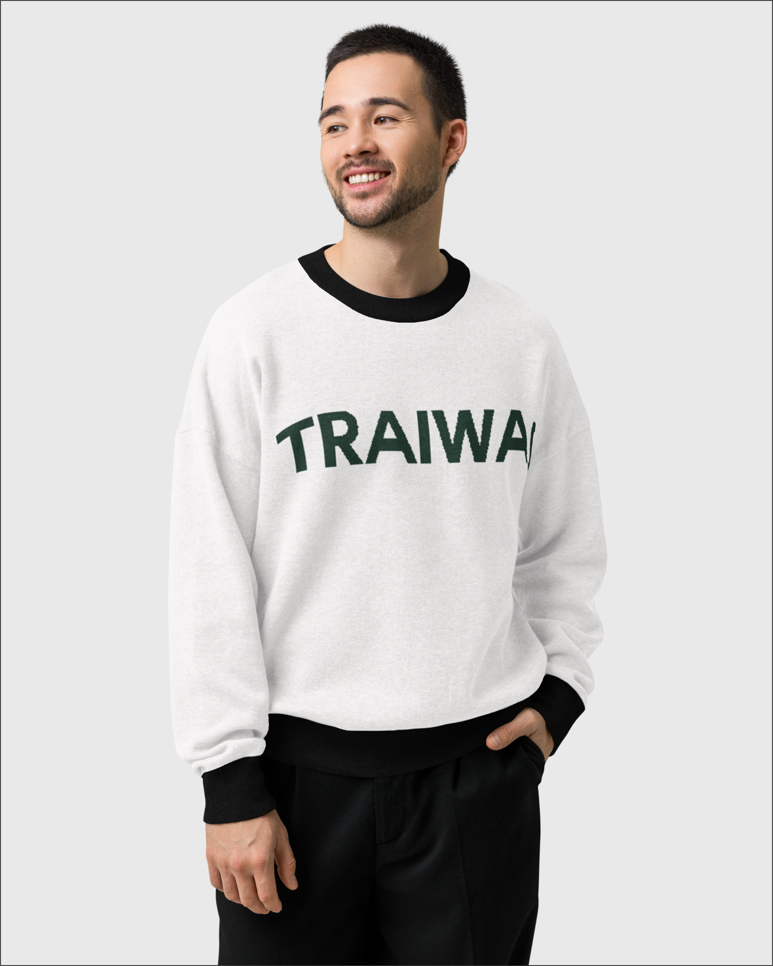 Relaxed-Fit Jacquard Crew Sweater