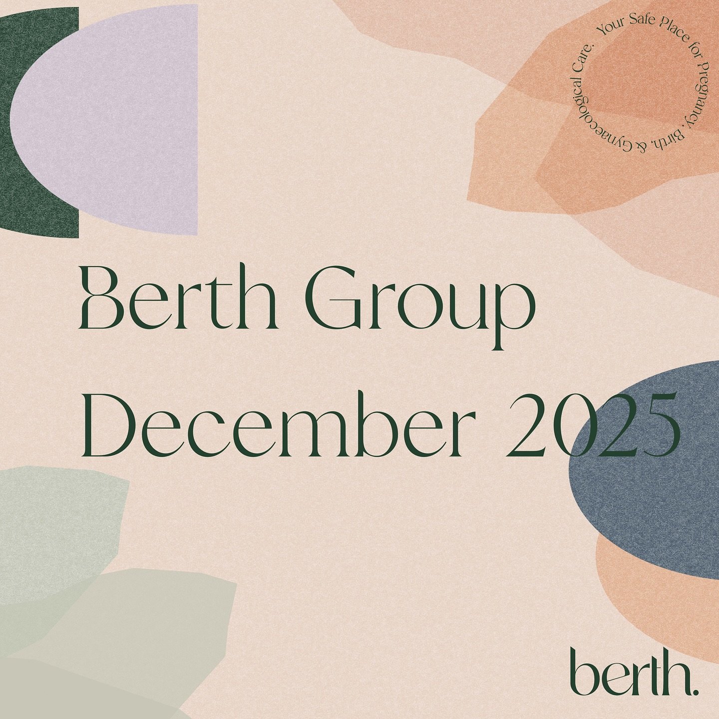 🌿 December Berth Groups Now Open! 🌿

We&rsquo;re thrilled to announce that bookings are now open for our December Berth Group Antenatal Education Program!

With spots filling quickly in earlier groups, this is the perfect opportunity for patients d