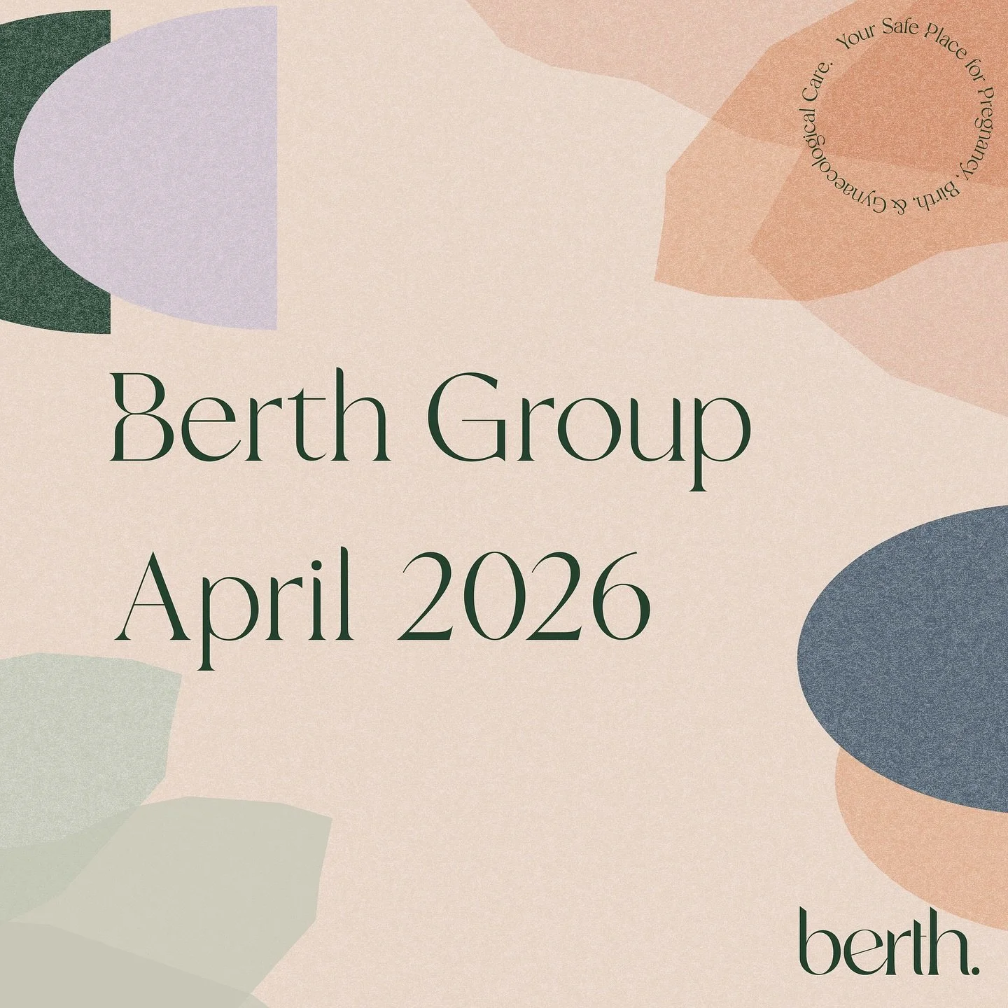 🌿 April 2026 Berth Groups Now Open! 🌿
We’re thrilled to announce that bookings are now open for our April 2026 Berth Group Antenatal Education Program!
With spots filling quickly in earlier groups, this is the perfect opportunity for patien