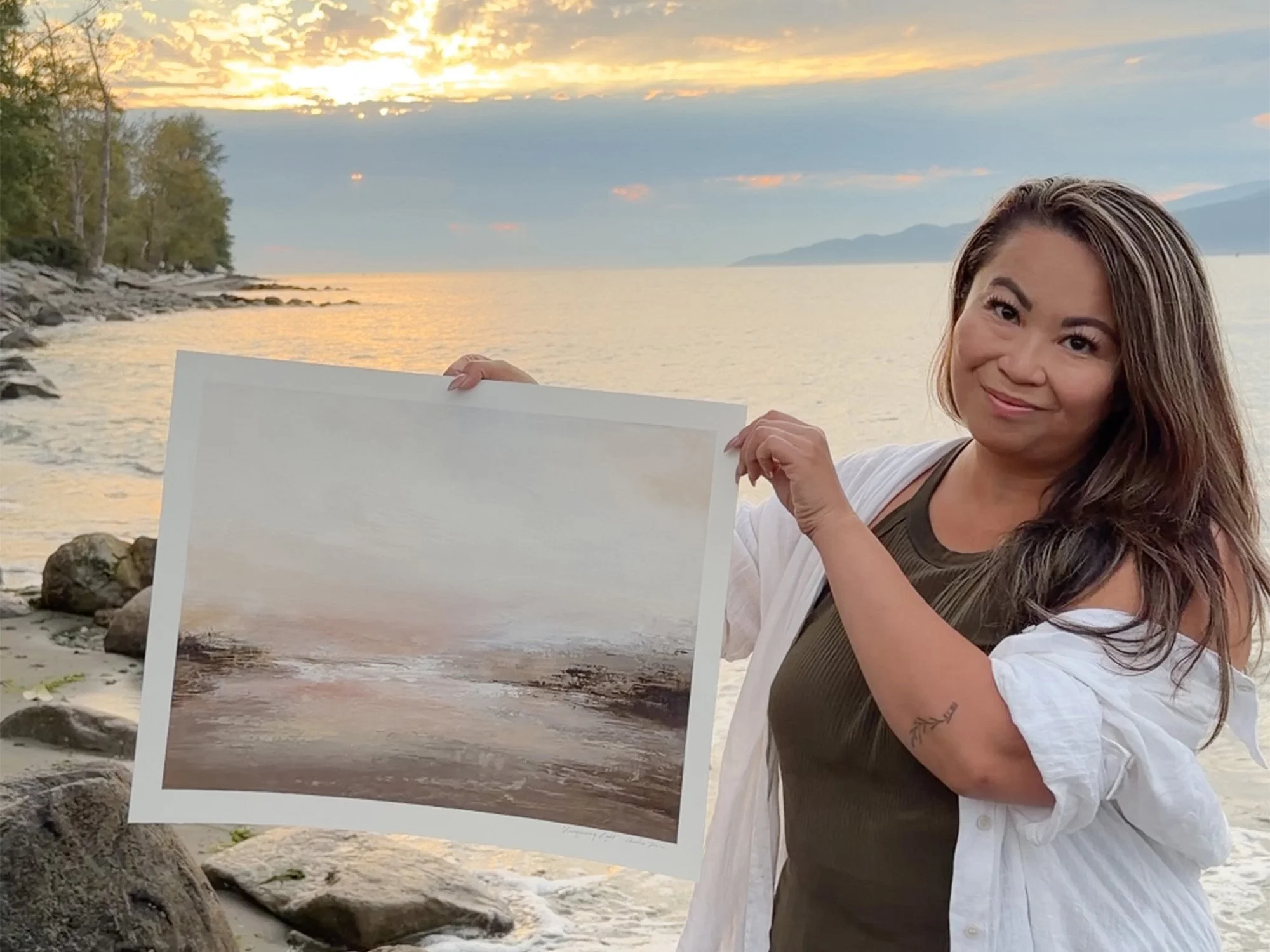Phoebe Tsui Vancouver sunset Landscape art print.jpg