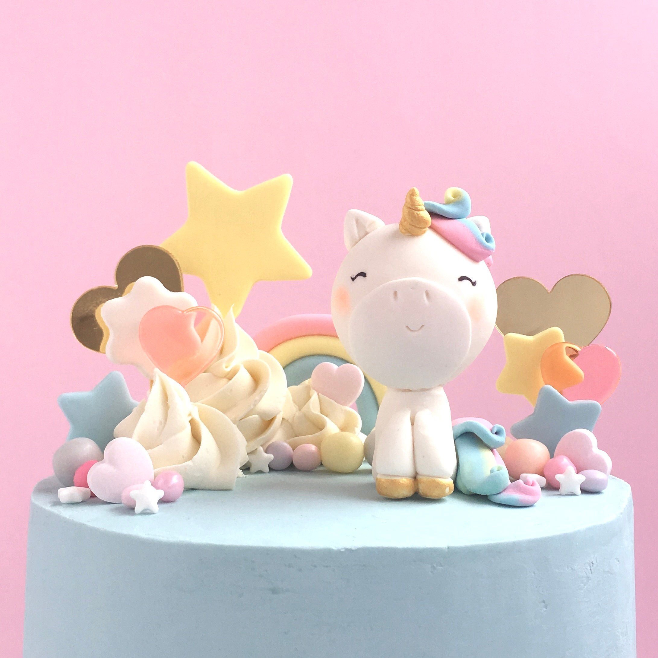 Unicorn Cake Topper for the believers of magical creatures and stardust covered birthday cake wishes