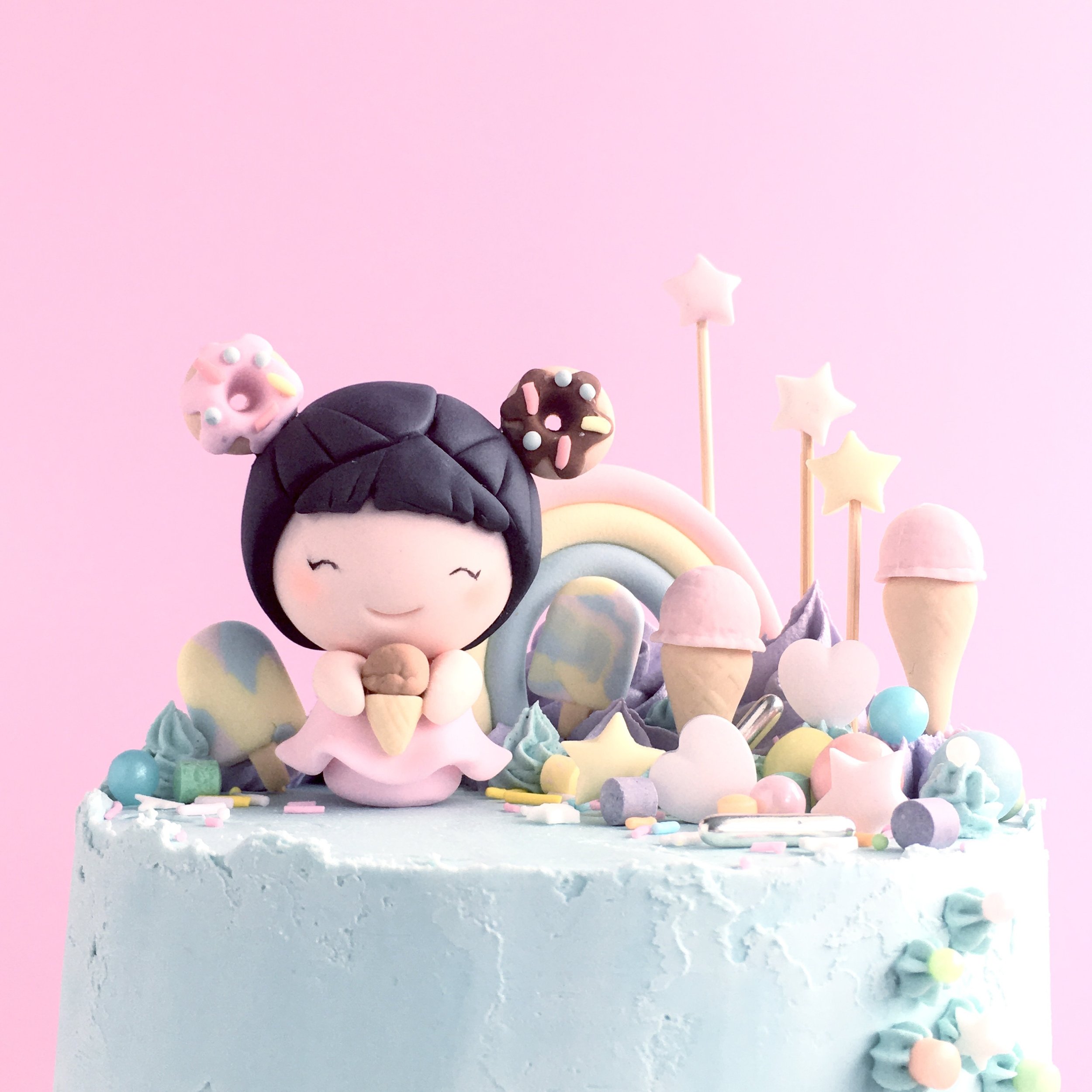 ice cream girl cake topper for all your sweet tooth wonderland party dreams