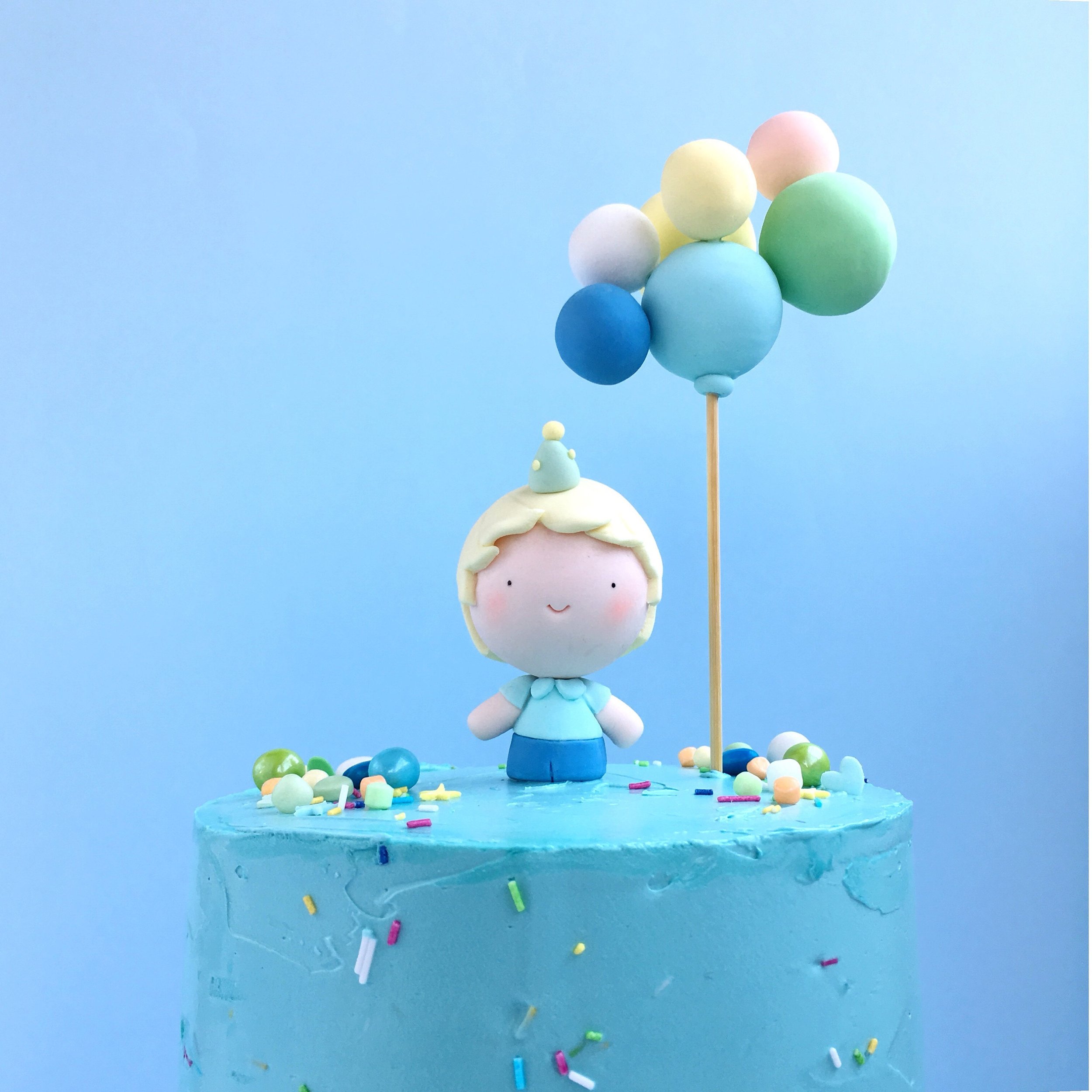 Balloon Garland Specialty Cake Topper because nothing says party time like a big bunch of balloons