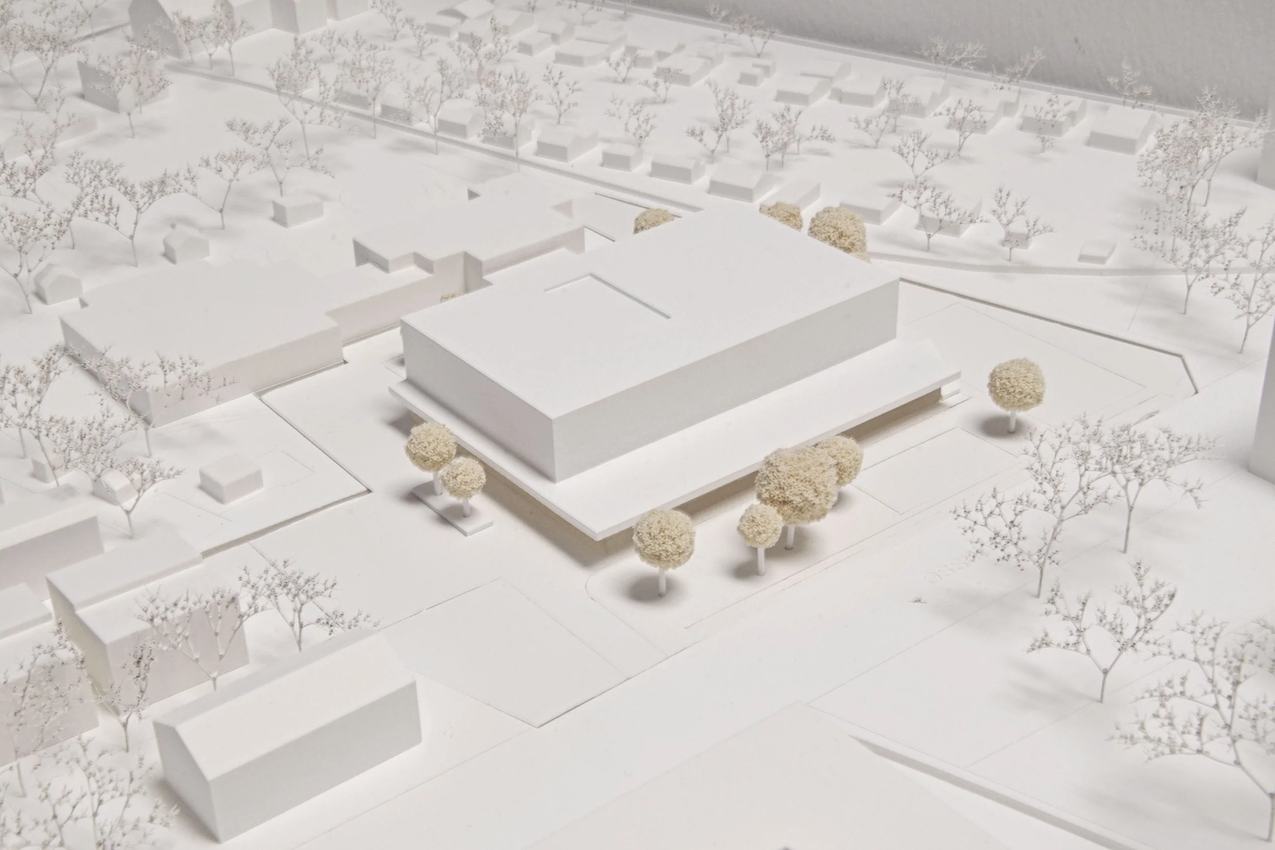Architekturmodell eines Wettbewerbsbeitrags im Holzbau
