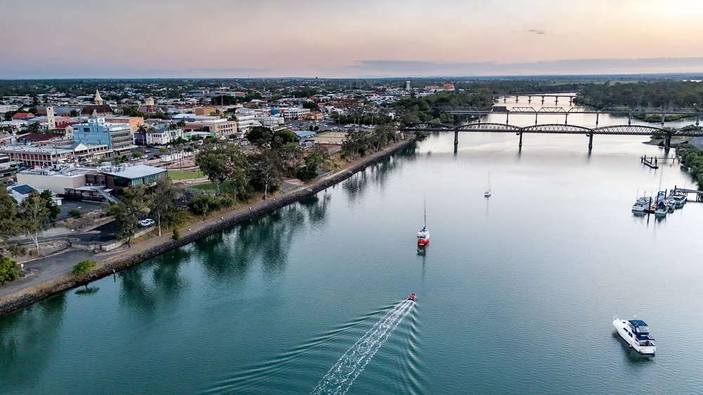 Drone photography of the Bundaberg region landscape