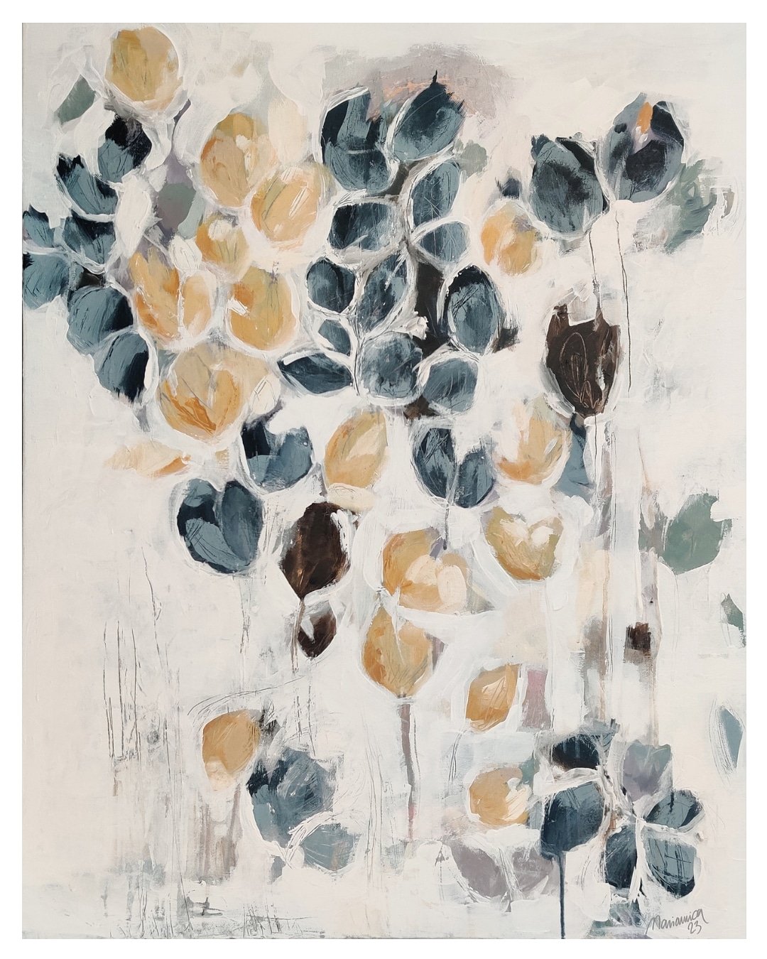 Midnight blooms 73 x 92
