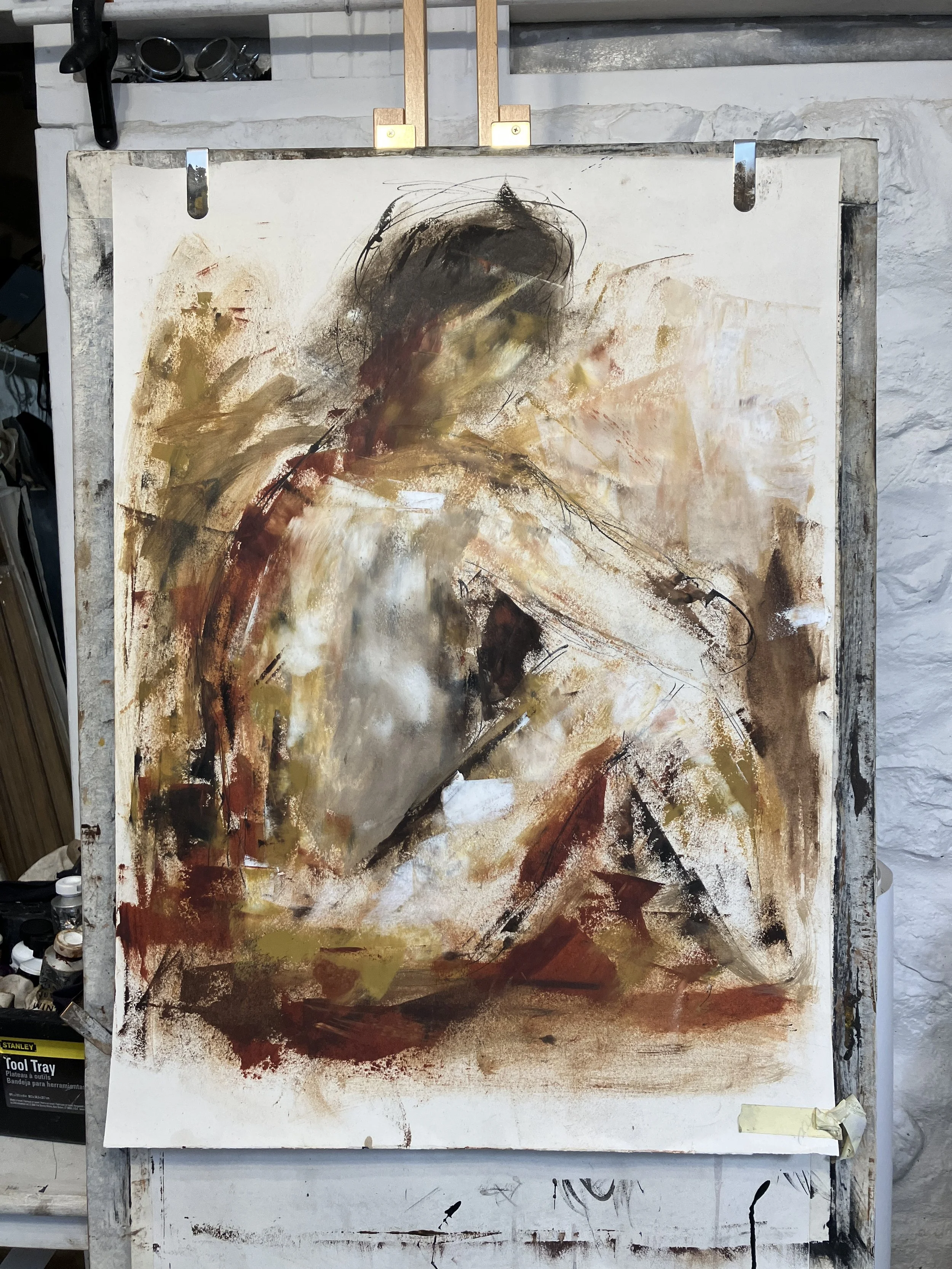 Ink and Oil on paper