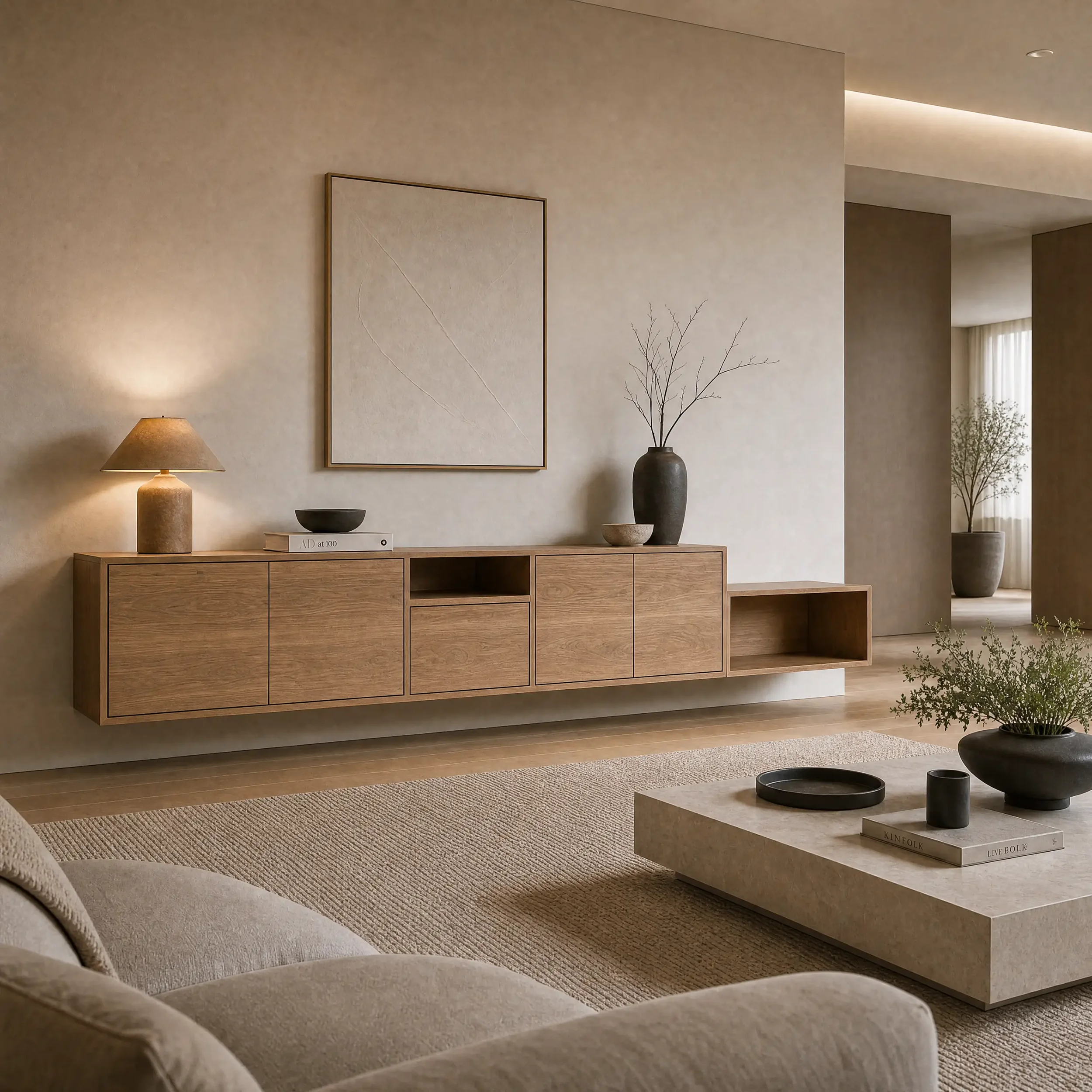 American White Oak Entertainment Unit 