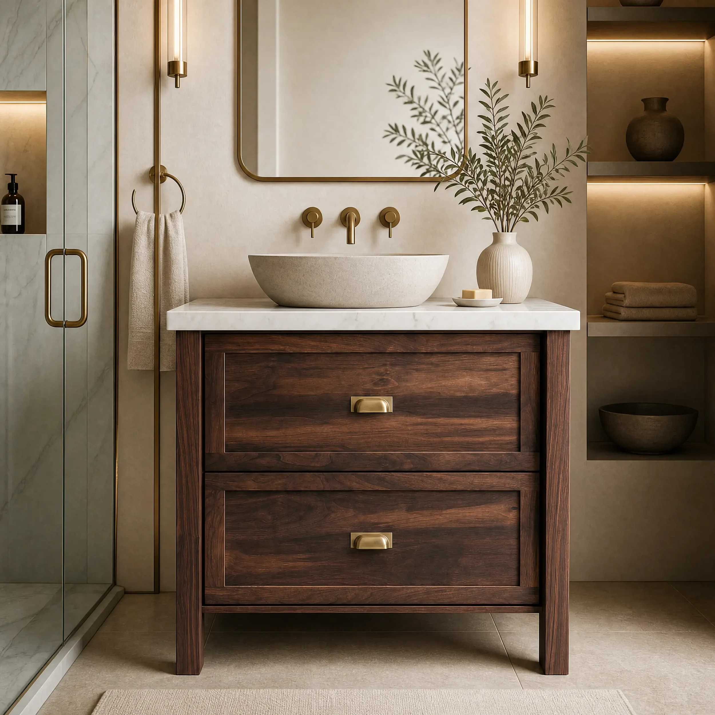 Walnut Vanity