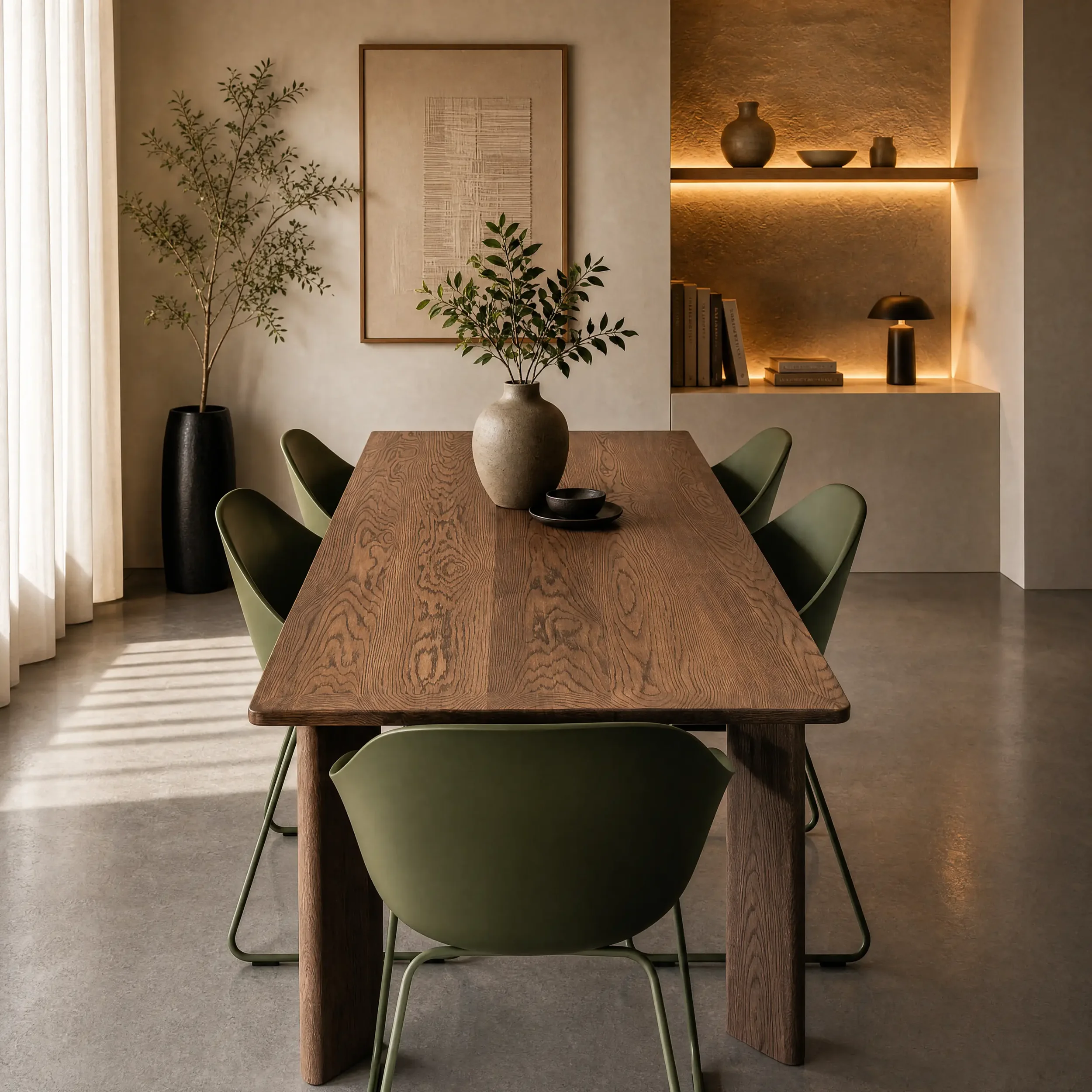 Oak Stained Dining Table
