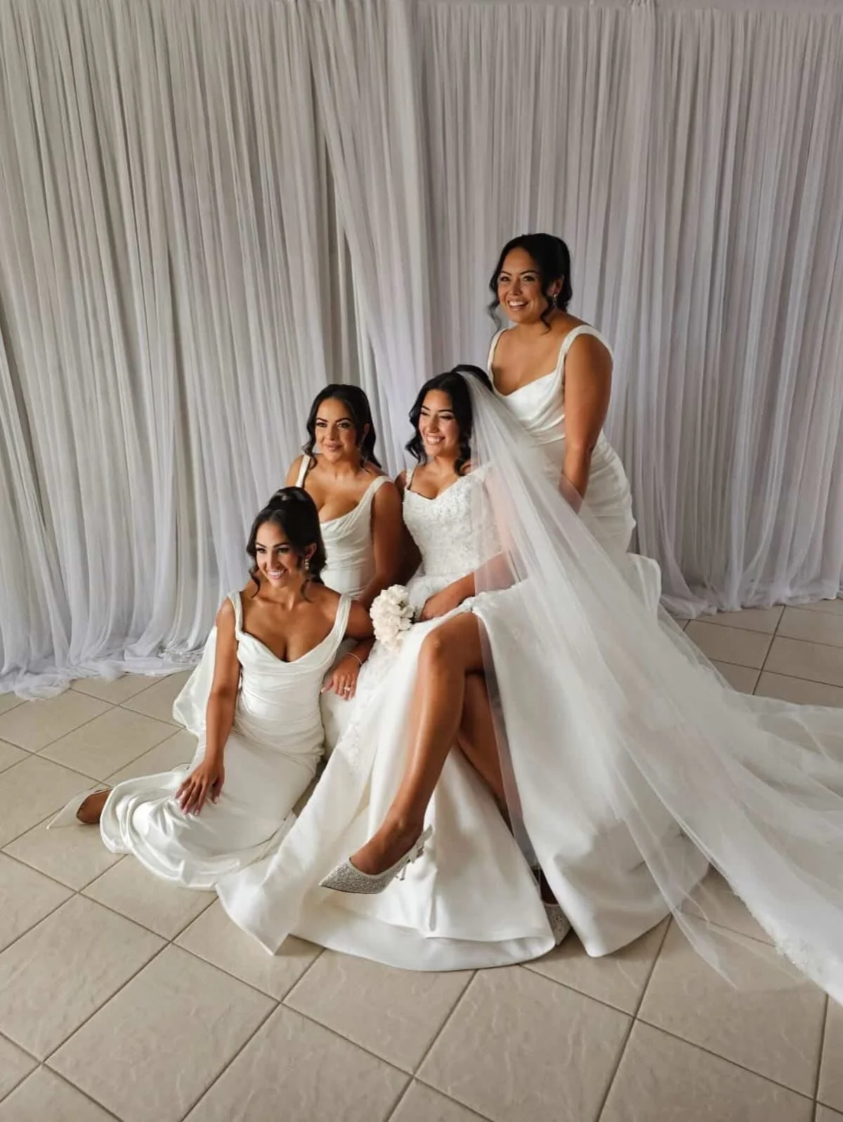 Glow for beautiful Josie and her girls @josie.deguara 

@glamwithtash 
@styleboutique_bysteph 
@carmelaambrogiocouture 
@nycfilms_and_photography 
@joannayounanmarketing 
@johnemmanuelfloralevents 
@propmywed 
@novellaonthepark 
@rhweddingcars 

#mad