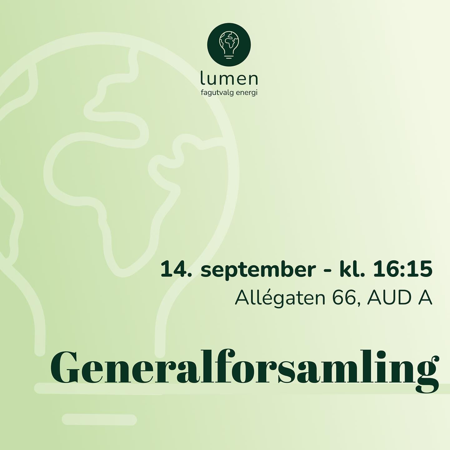 Husk generalforsamling p&aring; torsdag! Dette er muligheten for &aring; f&aring; innsikt i lumen sin &oslash;konomi, planer fremover og ikke minst stille til nytt styre 🤩

Det blir ogs&aring; pizza 🍕 om du vil ha det m&aring; du fyllet ut skjemaet