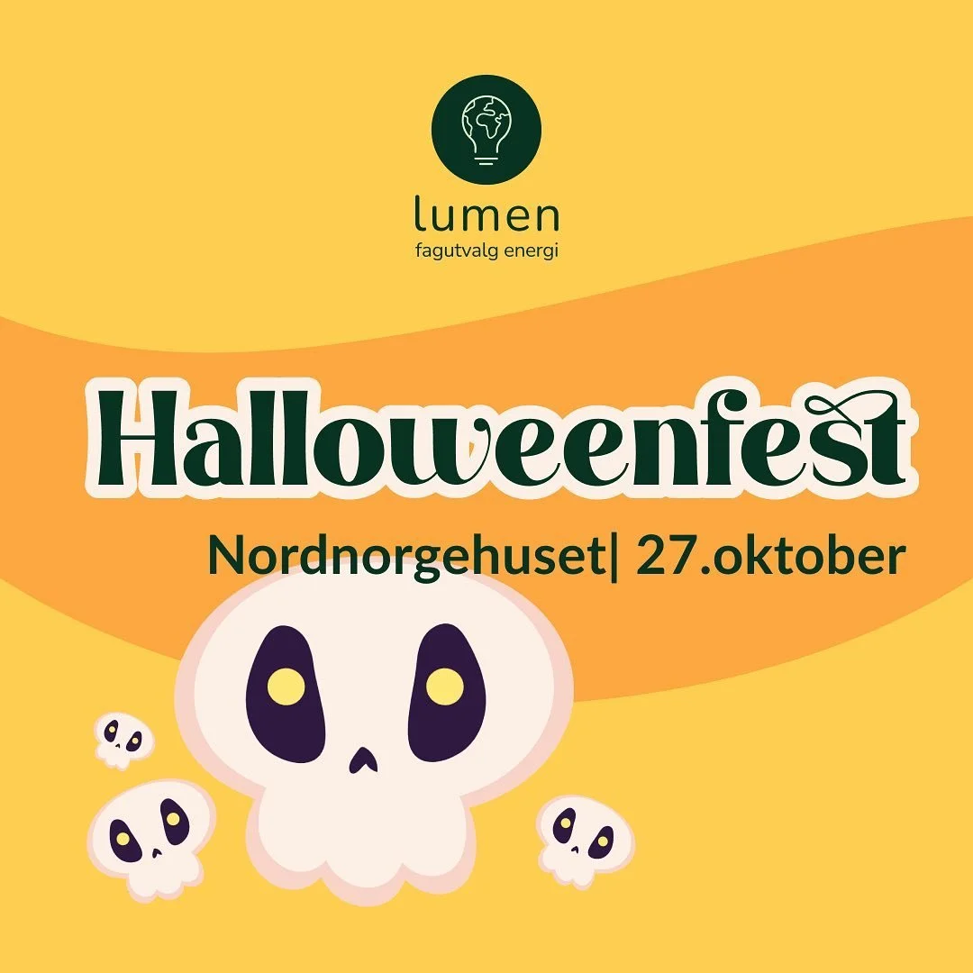 Lumen inviterer til Halloweenfest p&aring; Nord-Norgehuset fredag 27.oktober🎃
Ta p&aring; et skummelt kostyme og bli med p&aring; festen!
Sjekk ut arrangementet p&aring; Facebook og meld deg p&aring;🧡🧡 Er maks 100 personer, s&aring; bare &aring; m