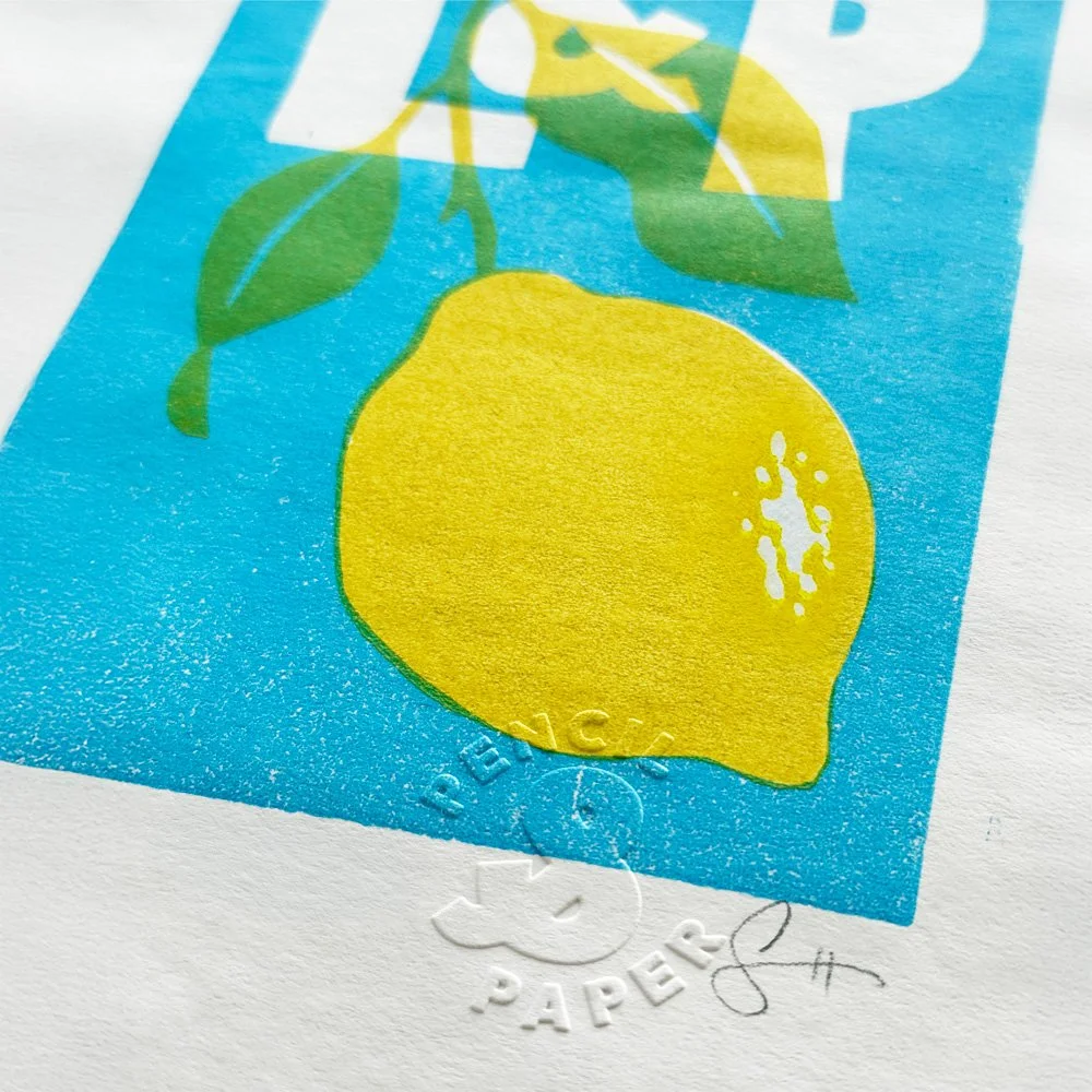 Pencil & Paper embossed logo