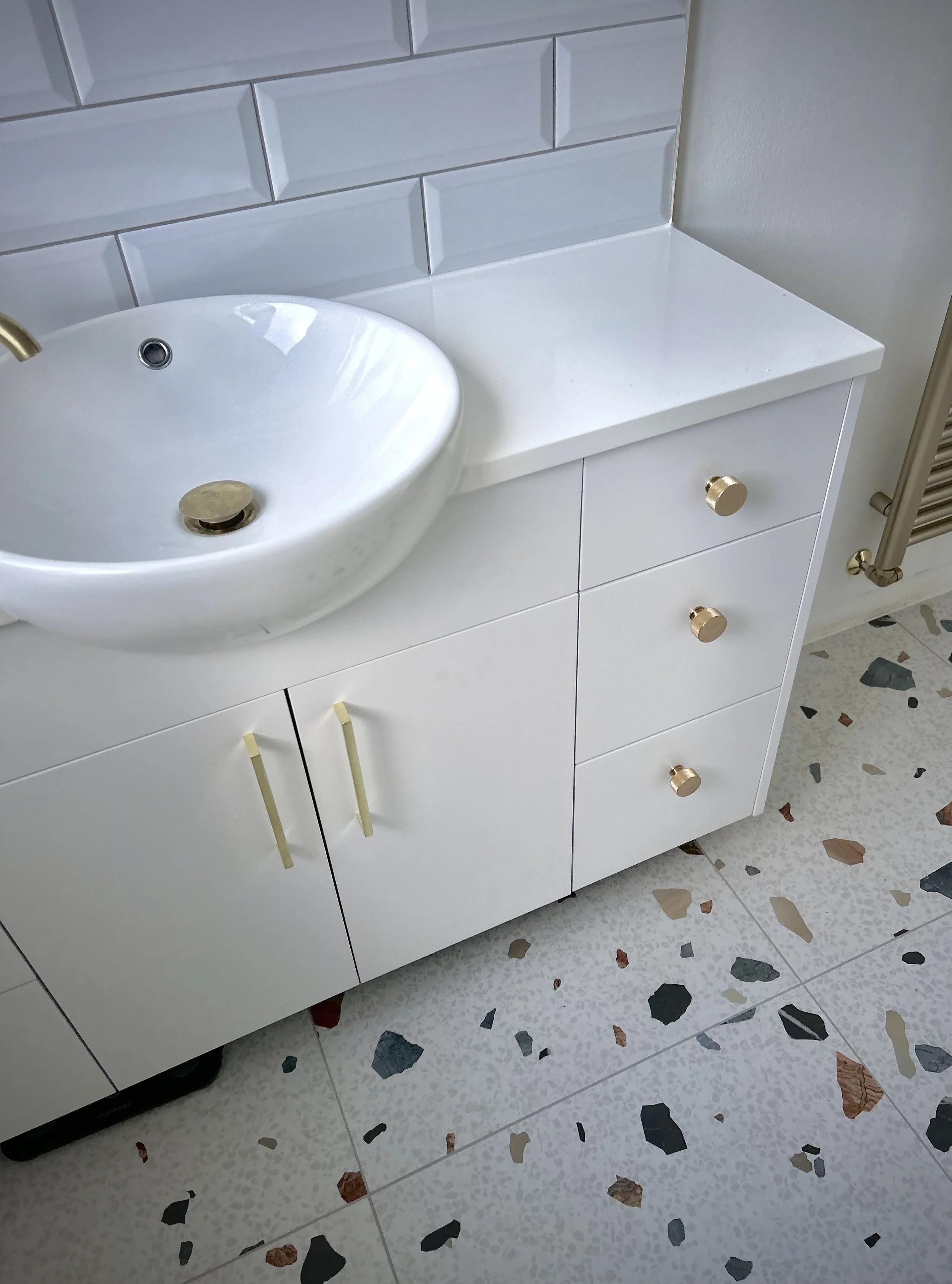 brushed gold bathroom
