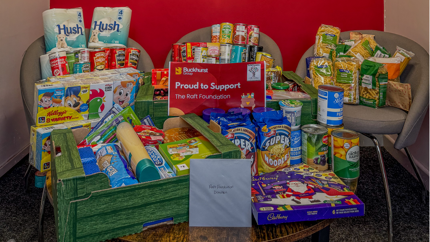 Buckhurst Team Supports Locally With Christmas Food Bank Donations