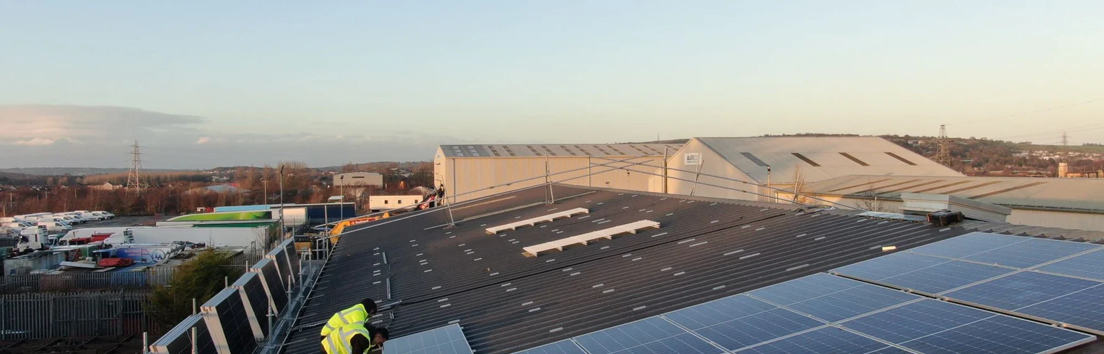 Solar Panel Installation at Bathgate Depot as Part of Buckhurst’s Commitment to Sustainability