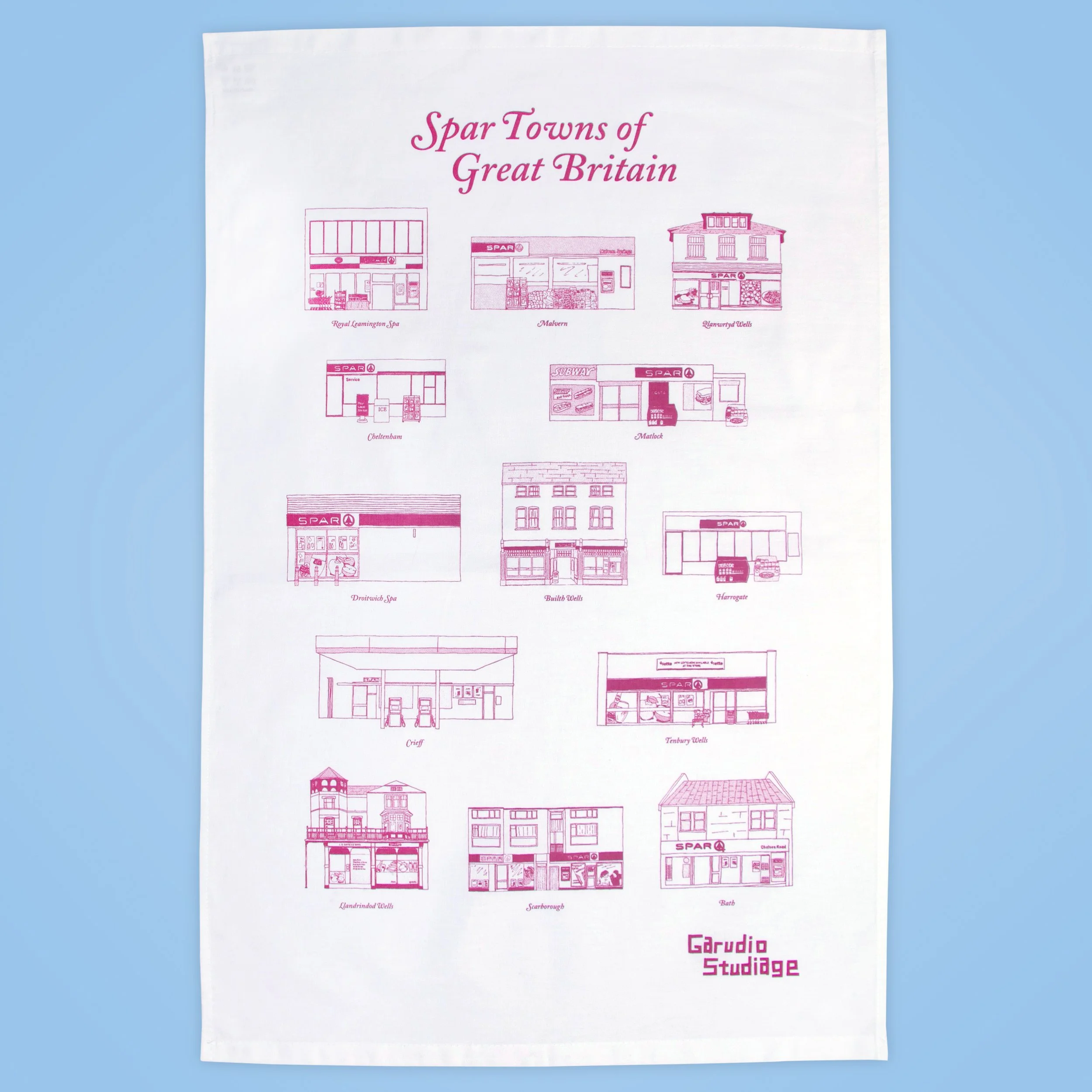 Spar Towns Tea Towel
